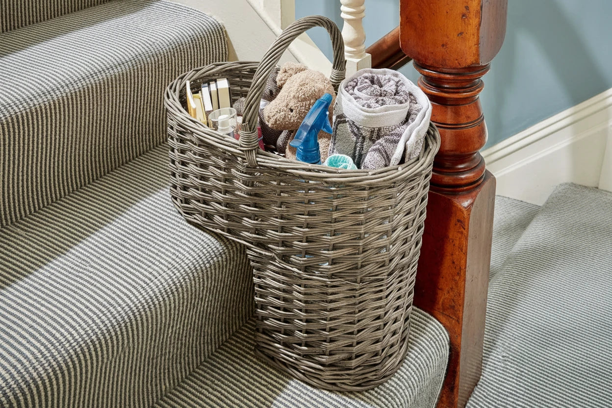 Stair Basket With Handle