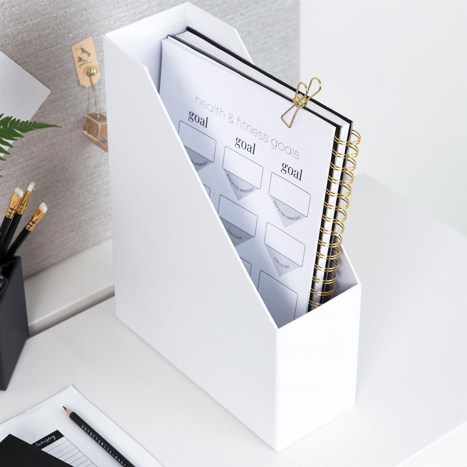 File & Magazine Box With Label Holder - Not A Boring Box