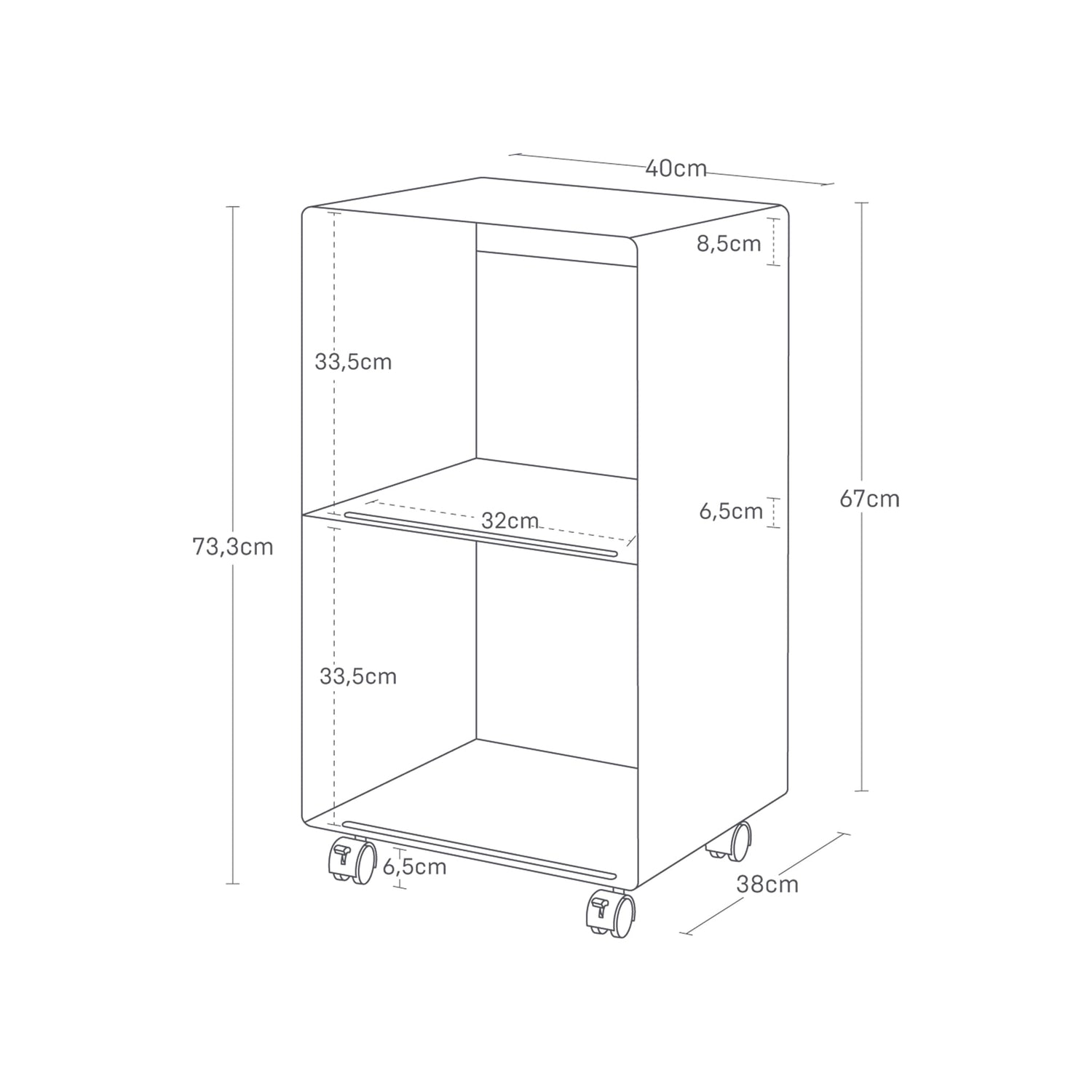 2-Tier Vinyl Record & Turntable Storage Rack