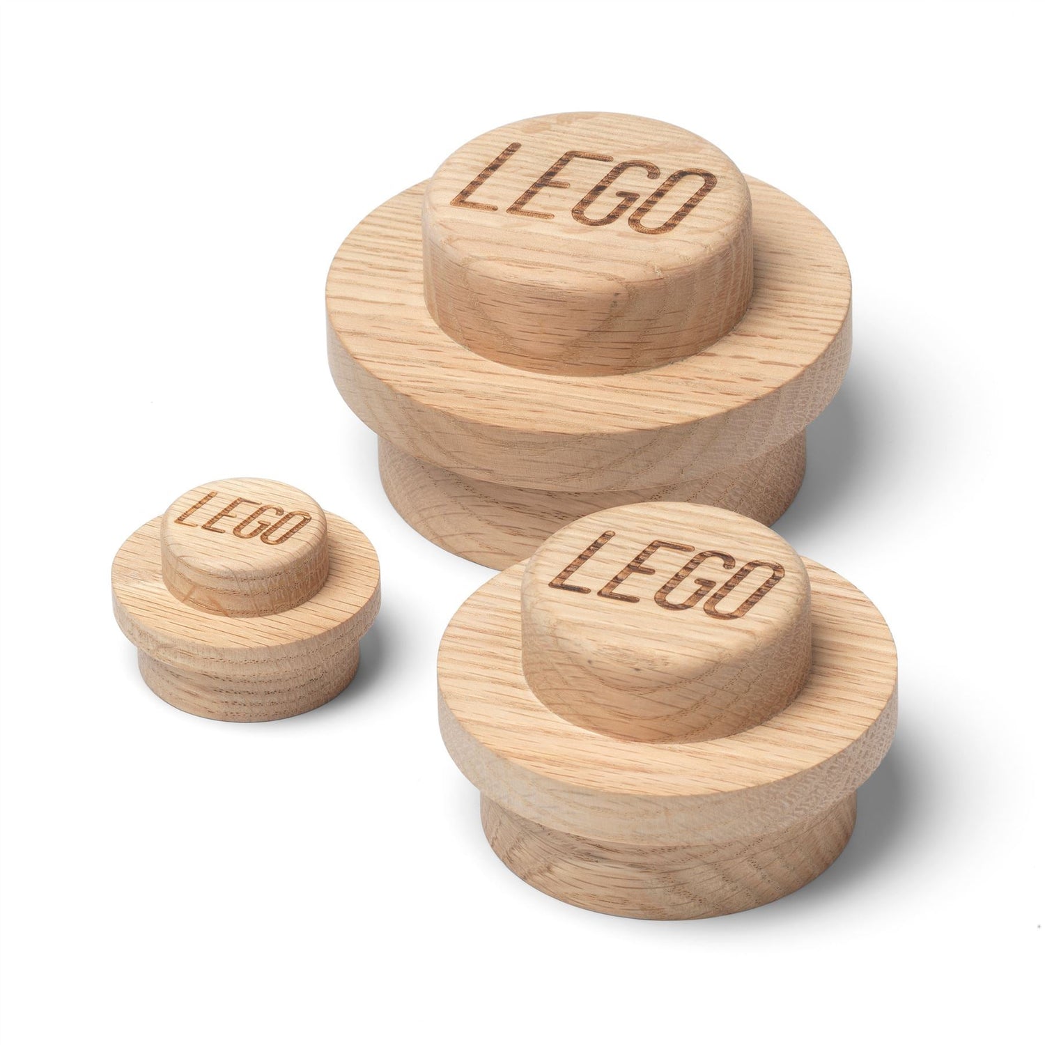 3 x Wall Mounted Wooden LEGO Hooks - Not A Boring Box