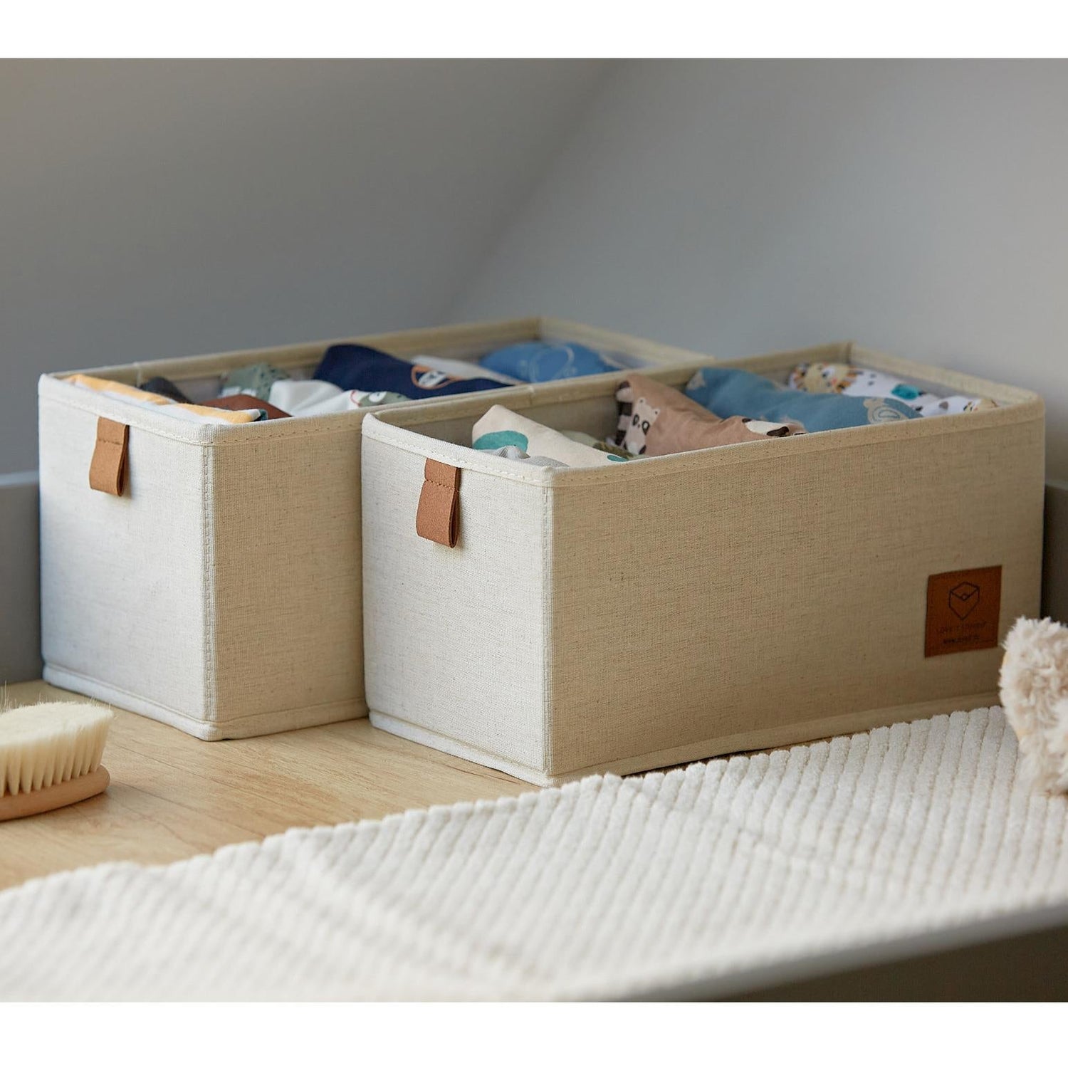 Set of 2 Drawer Organisers with 6 Compartments - 15cm Wide - Not A Boring Box APFE