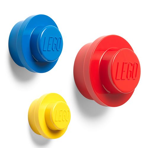 3 x Wall Mounted LEGO Hooks - Not A Boring Box