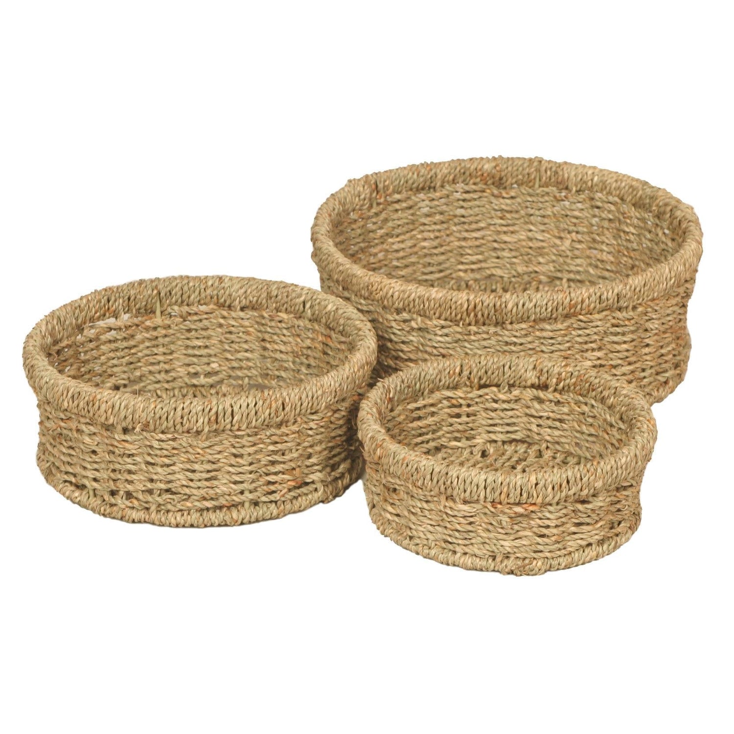 Round Seagrass Baskets - Set of 3