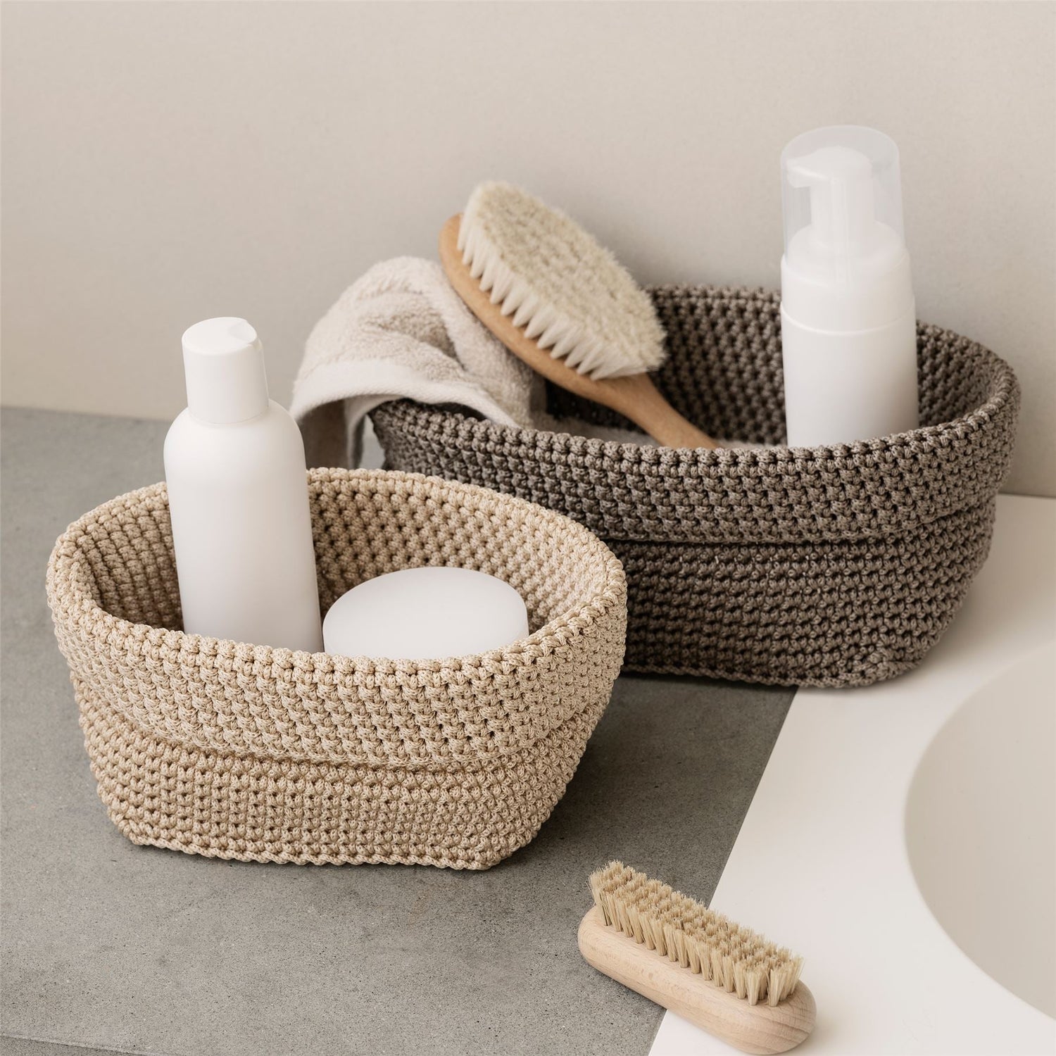 Crochet Storage Baskets - Set Of 2