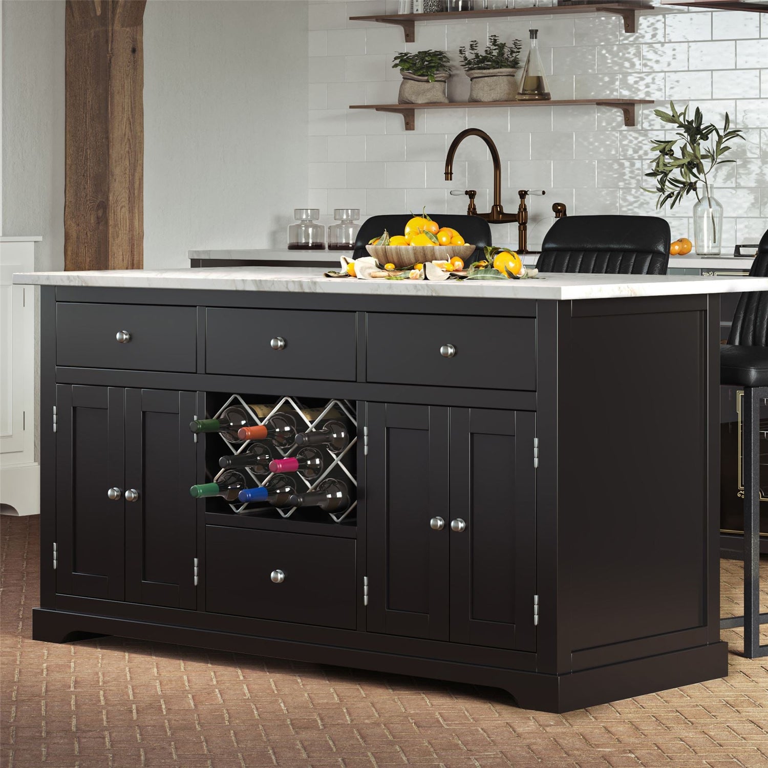 Kitchen Island - Black - Not A Boring Box