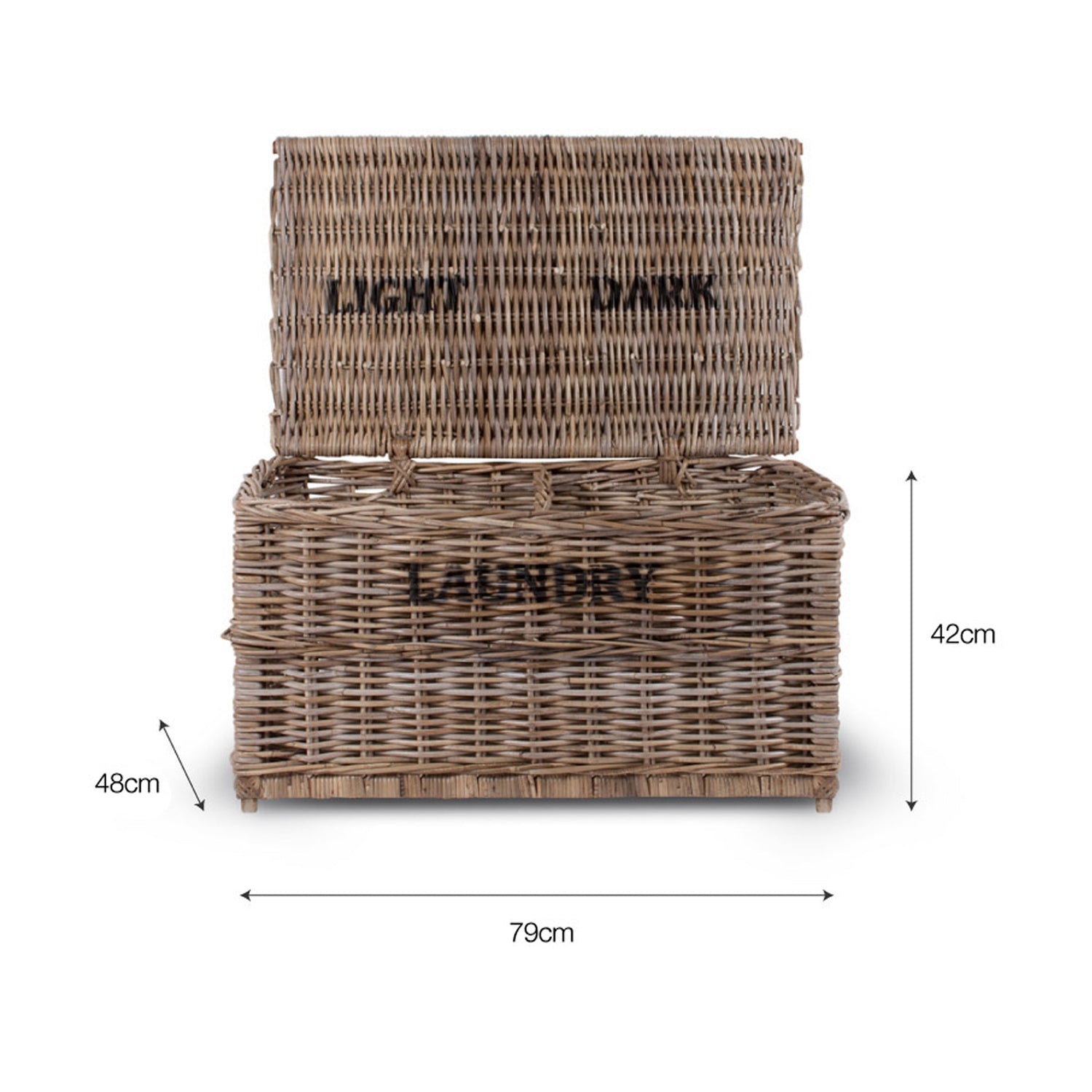 Natural Wicker Laundry Sorter Hamper