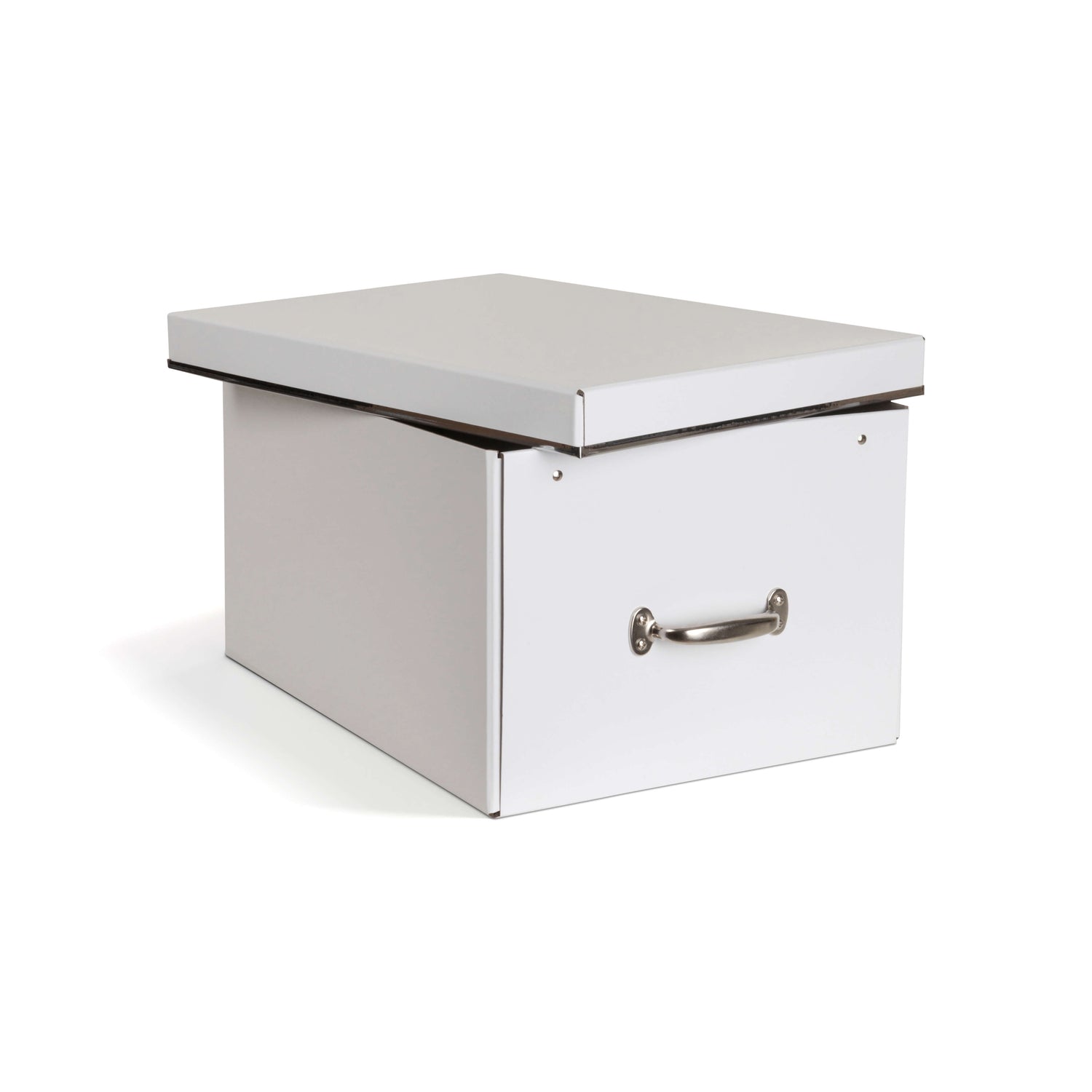 Set of 4 Large Storage Boxes with Metal Handles