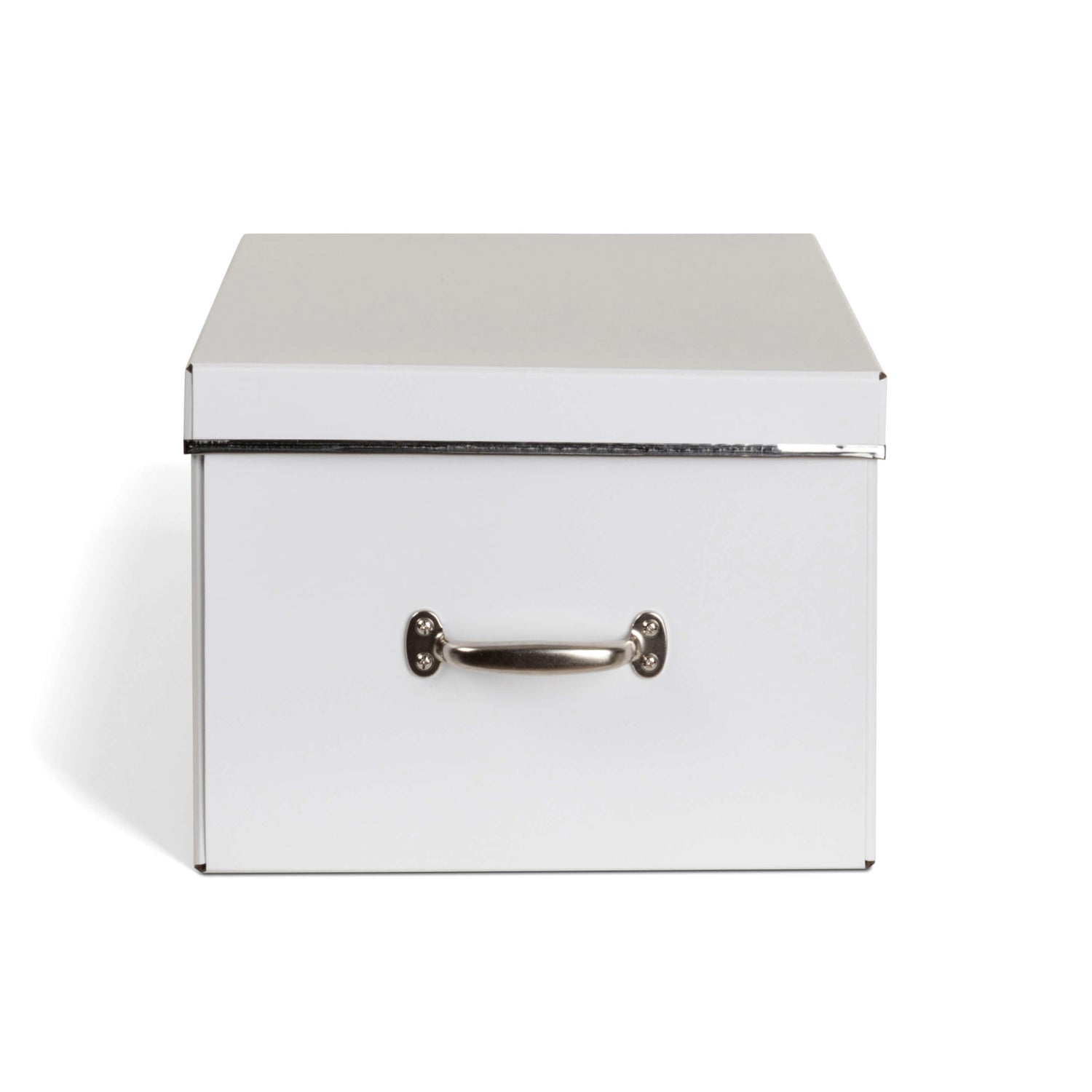 Set of 4 Large Storage Boxes with Metal Handles