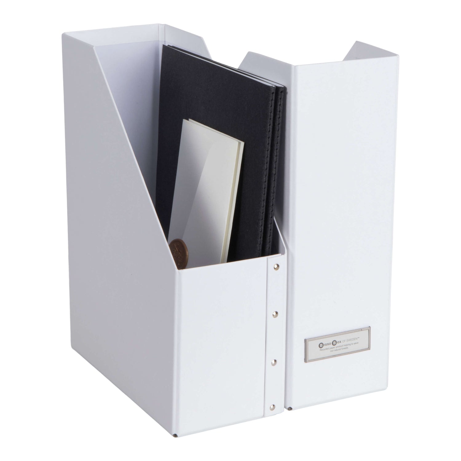Set of Two File & Magazine Holders- William