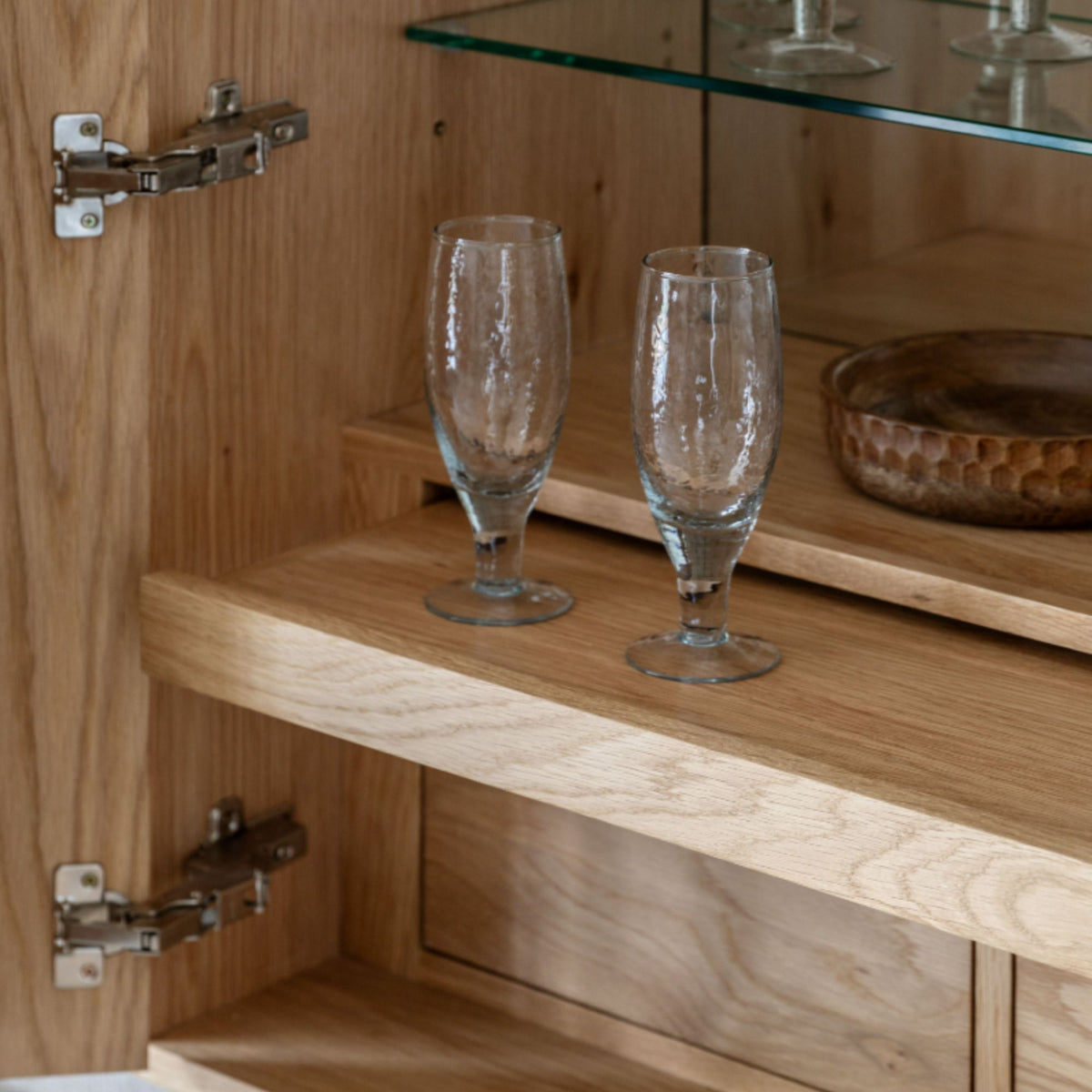Natural Oak Craft Cocktail Cabinet