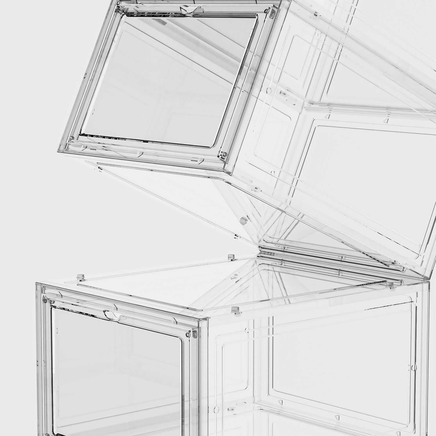 shoe storage boxes transparent