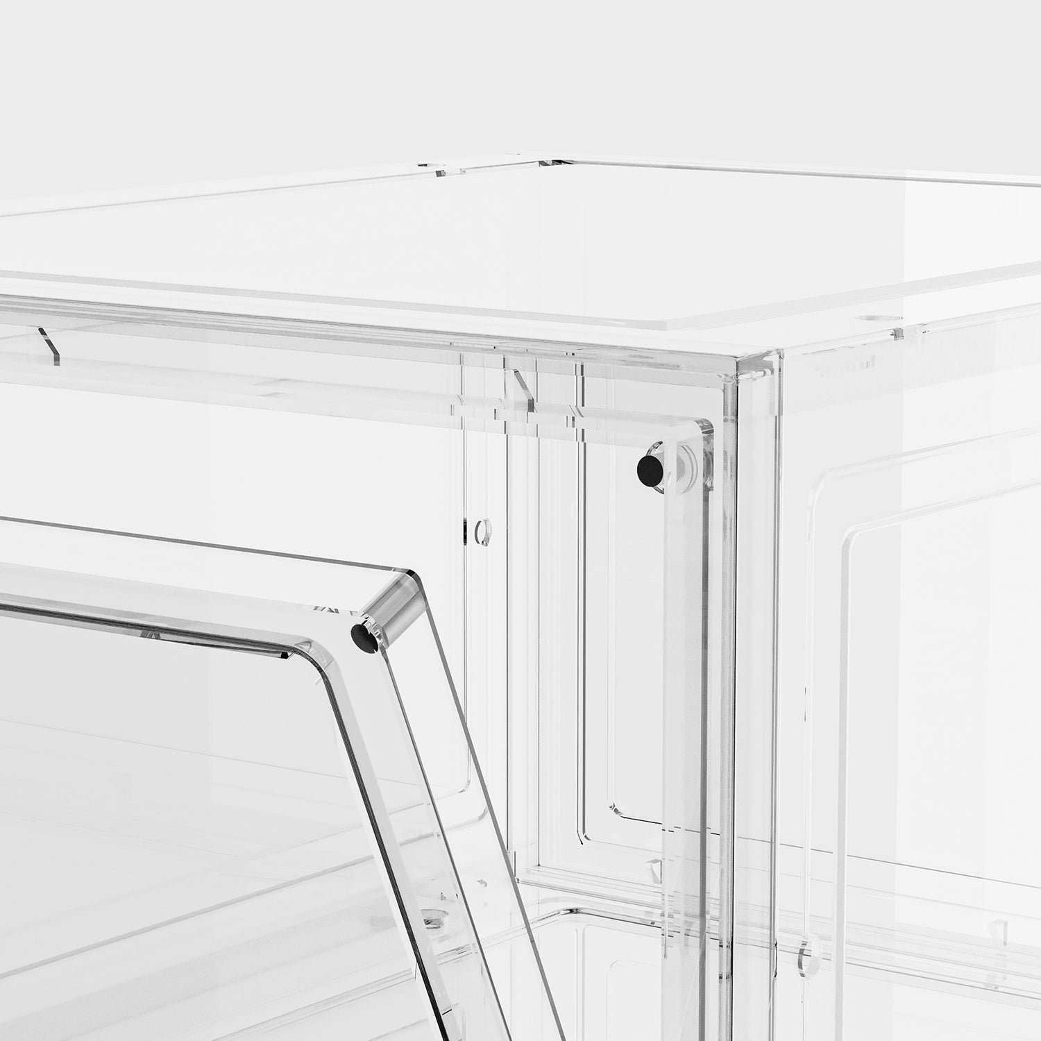 shoe storage boxes with open front for easy access