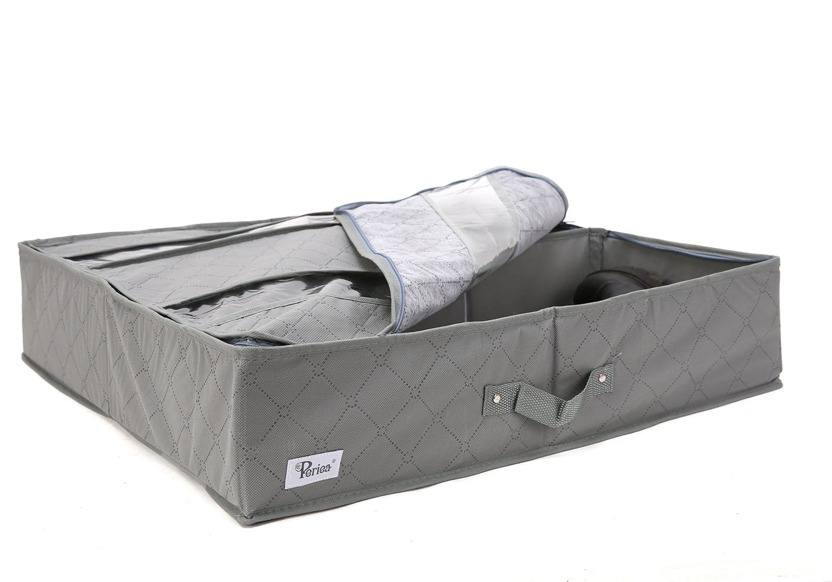 under bed shoe storage bag in grey