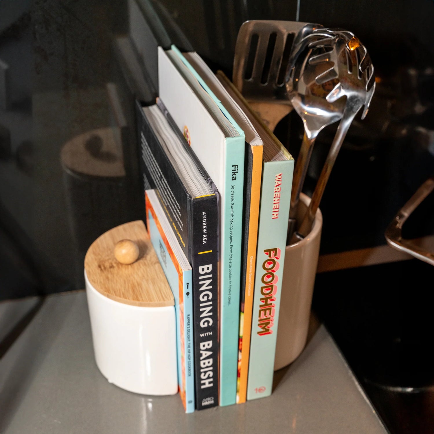 Storage Pot Cook Book Ends