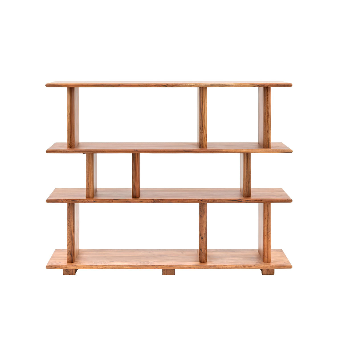 Open Acacia Wood Shelving Unit