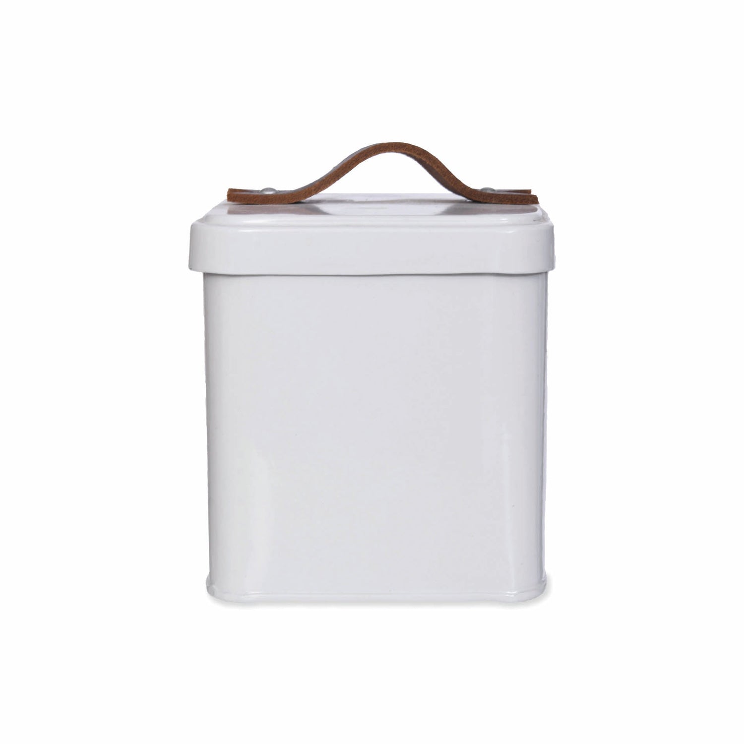 Pet Treat Tin With Leather Handle