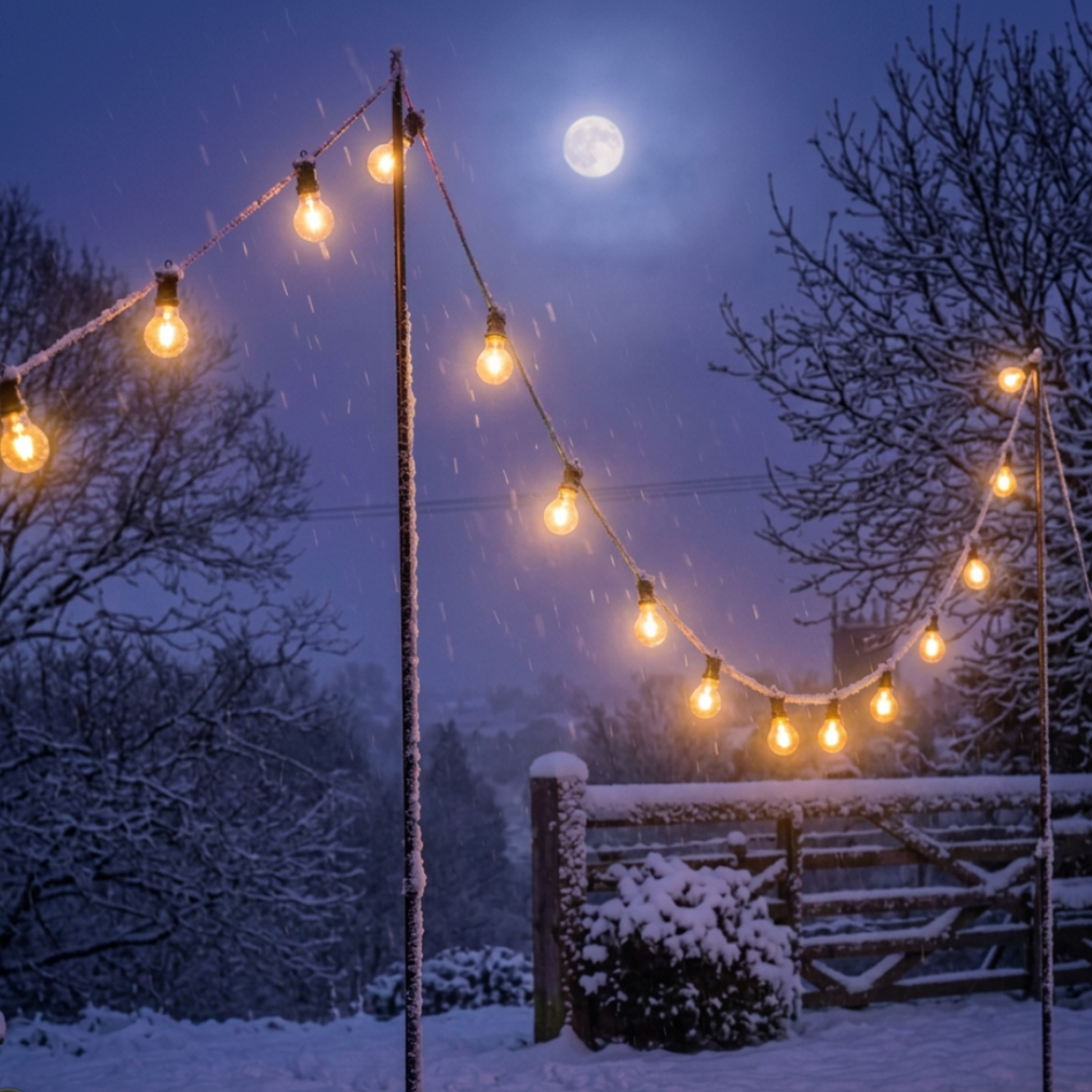 Festoon Lights Pole