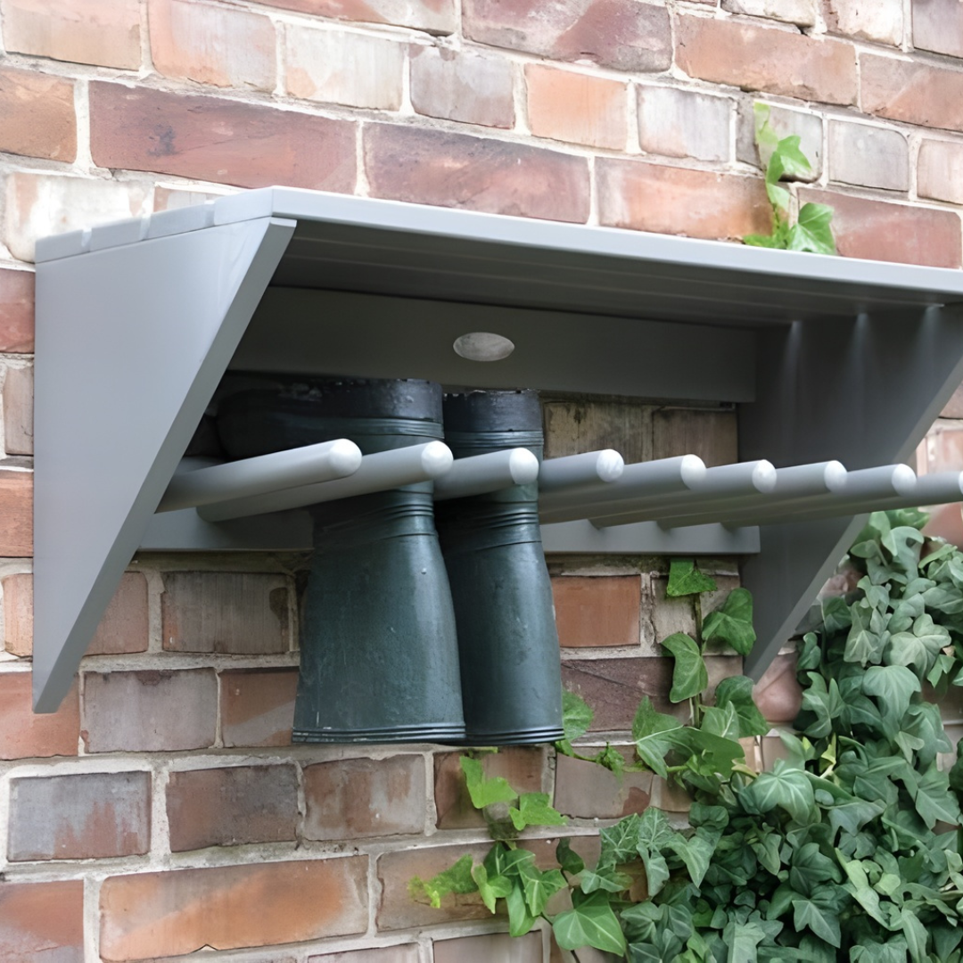Wall Mounted Welly Rack - Wooden