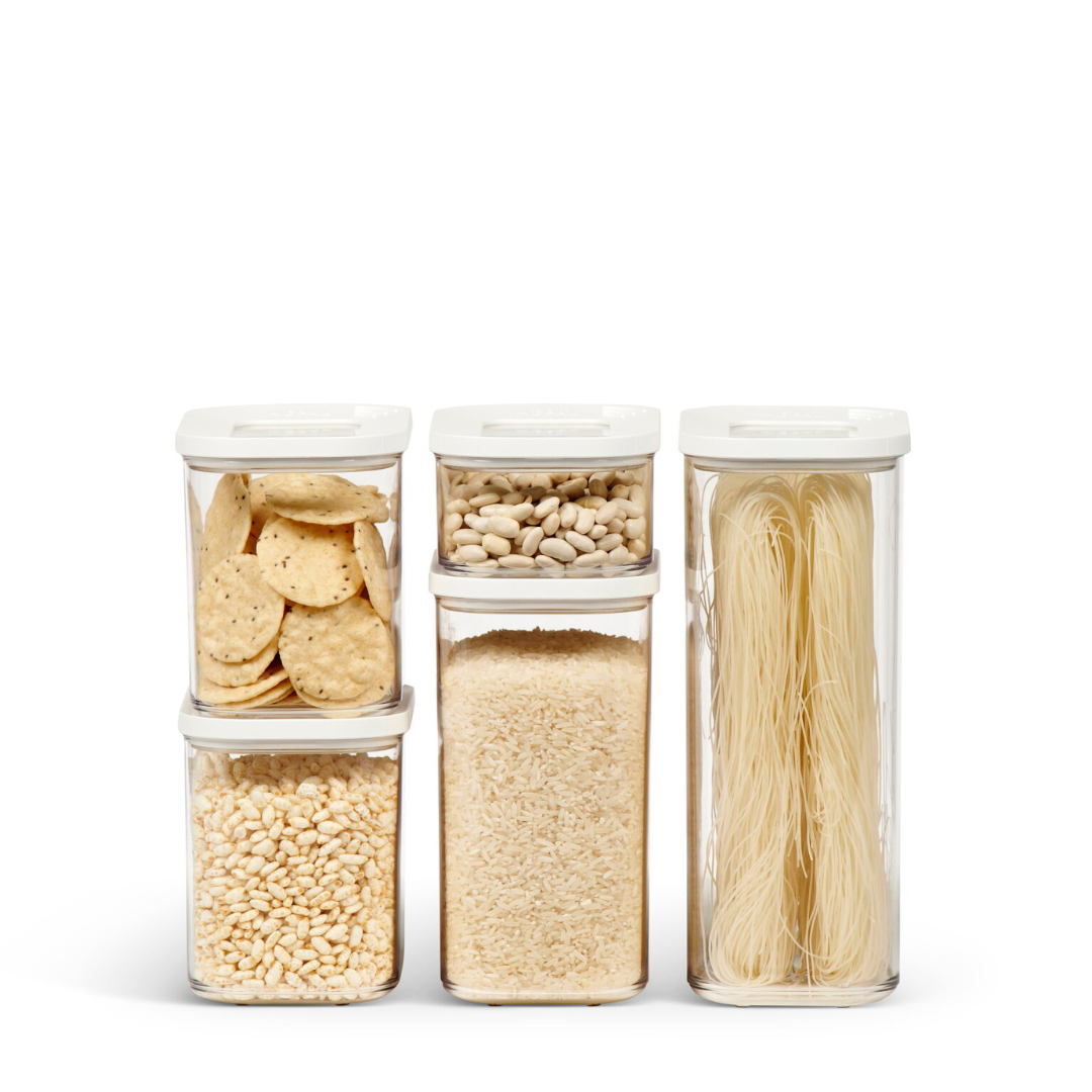 5 X Clear Kitchen Storage Canisters - Not A Boring Box