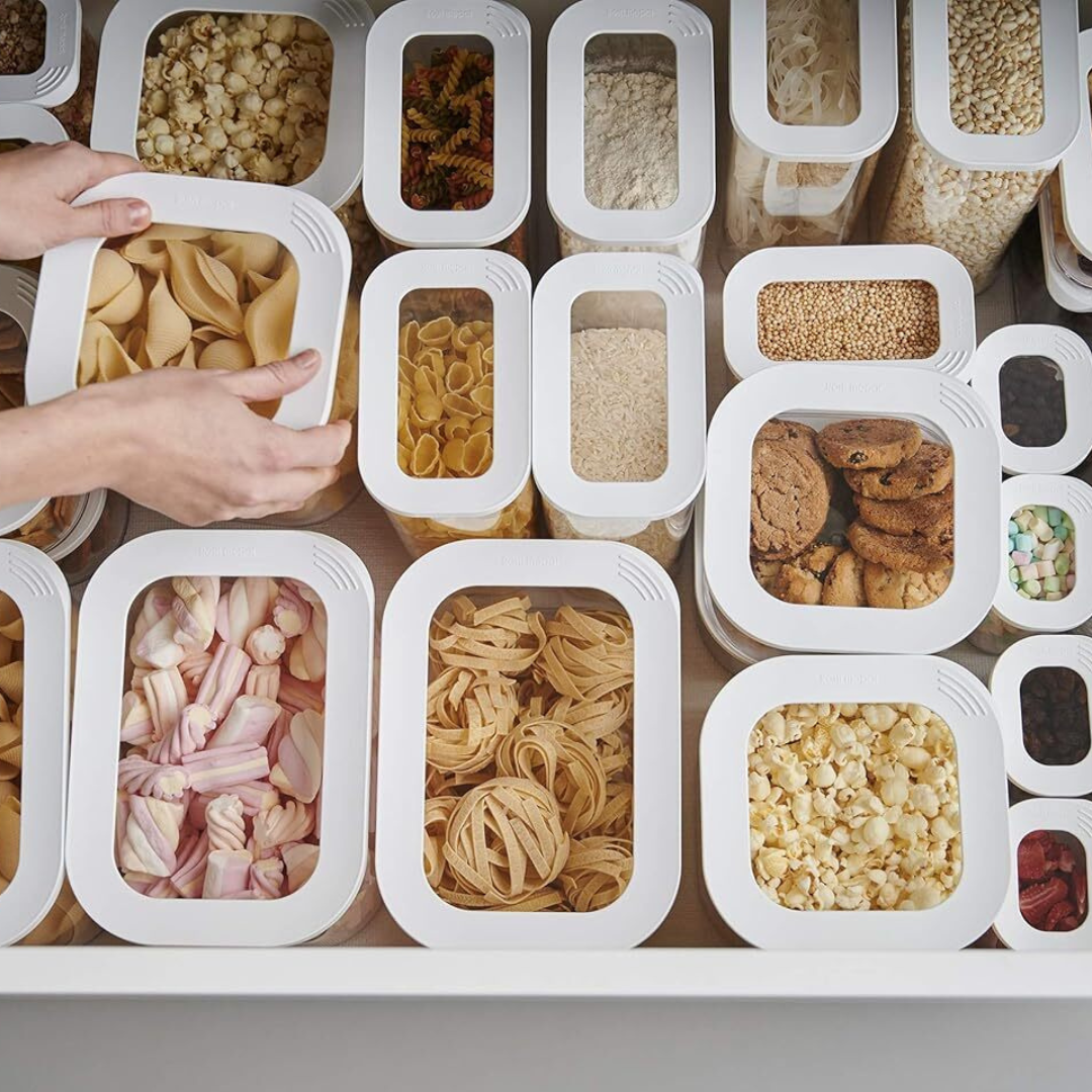 5 X Clear Kitchen Storage Canisters - Not A Boring Box