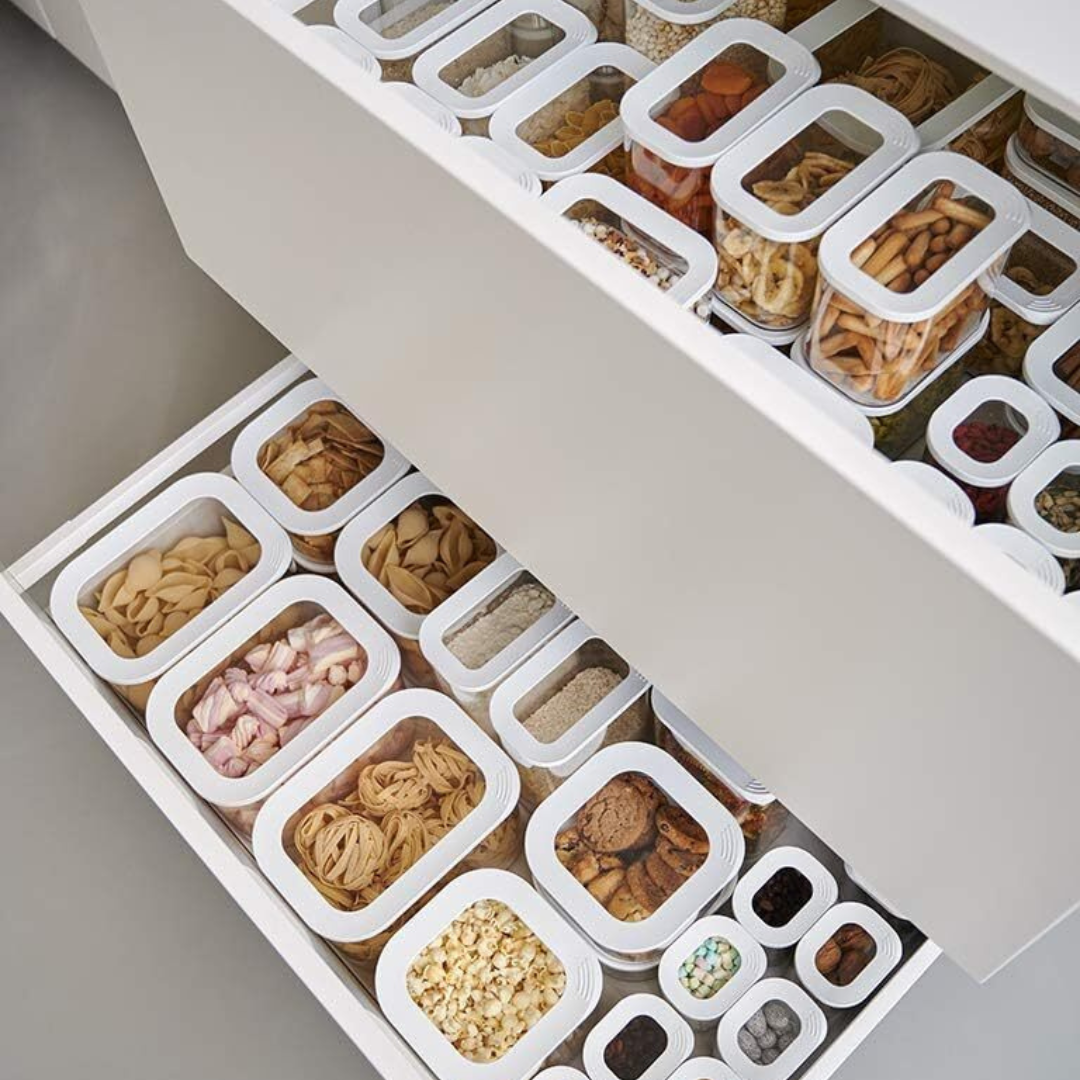 5 X Clear Kitchen Storage Canisters - Not A Boring Box