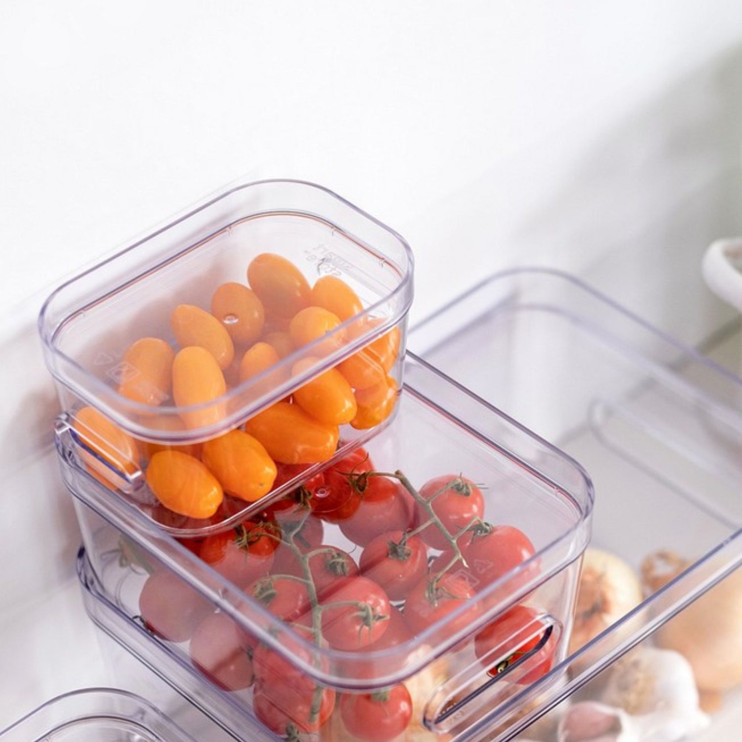 Extra Small Stacking Lidded Fridge Storage Box