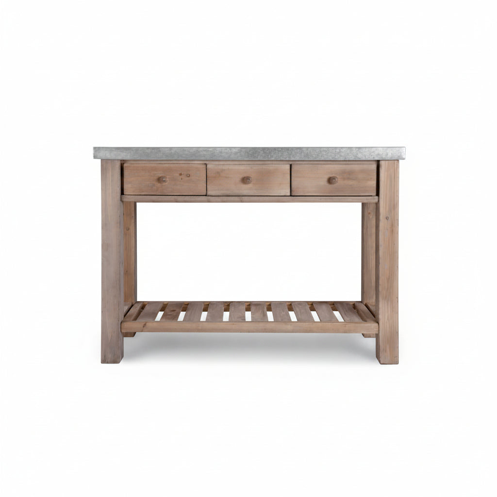 Zinc Topped Potting Table - Large