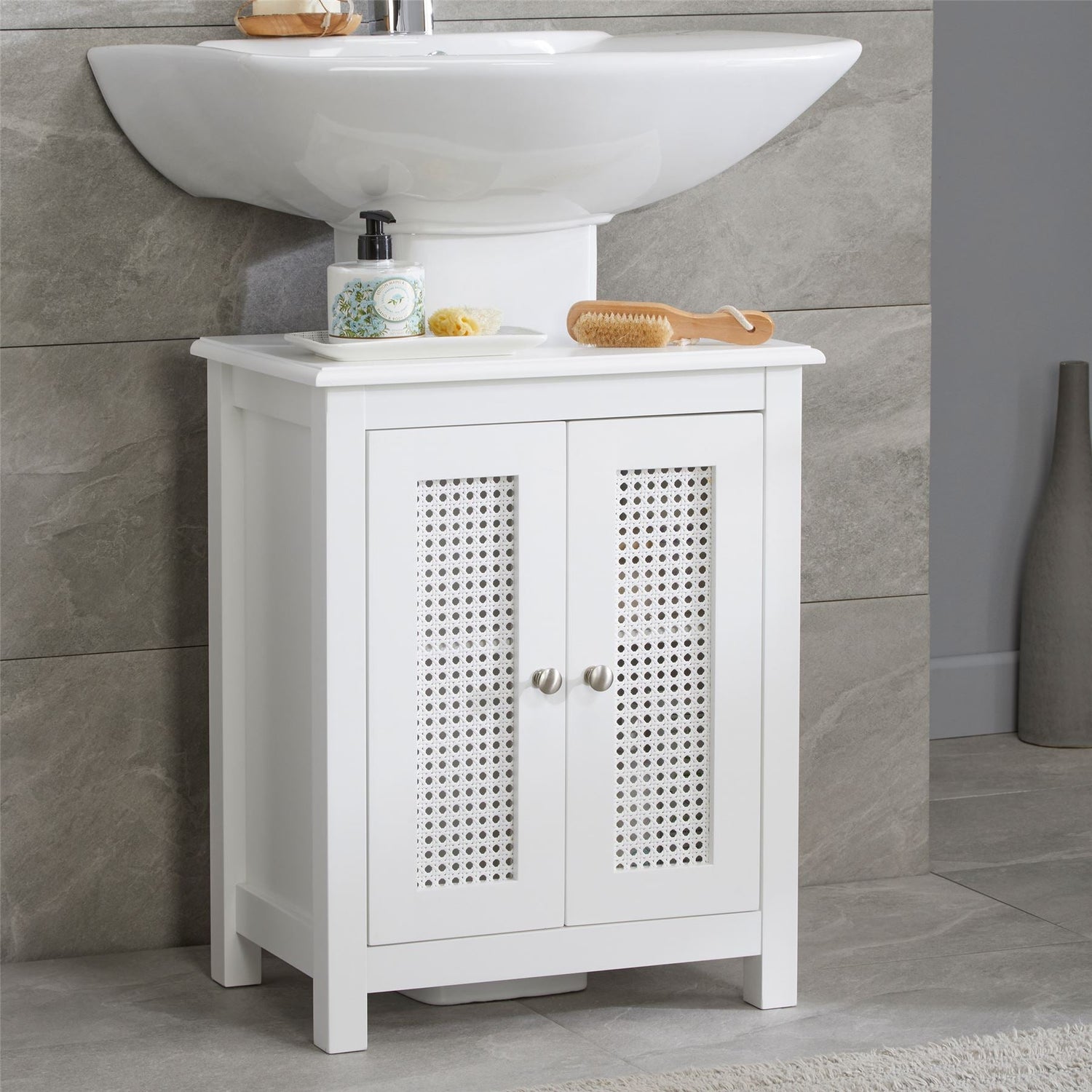 Under Sink Storage Cabinet - Rafia - Not A Boring Box