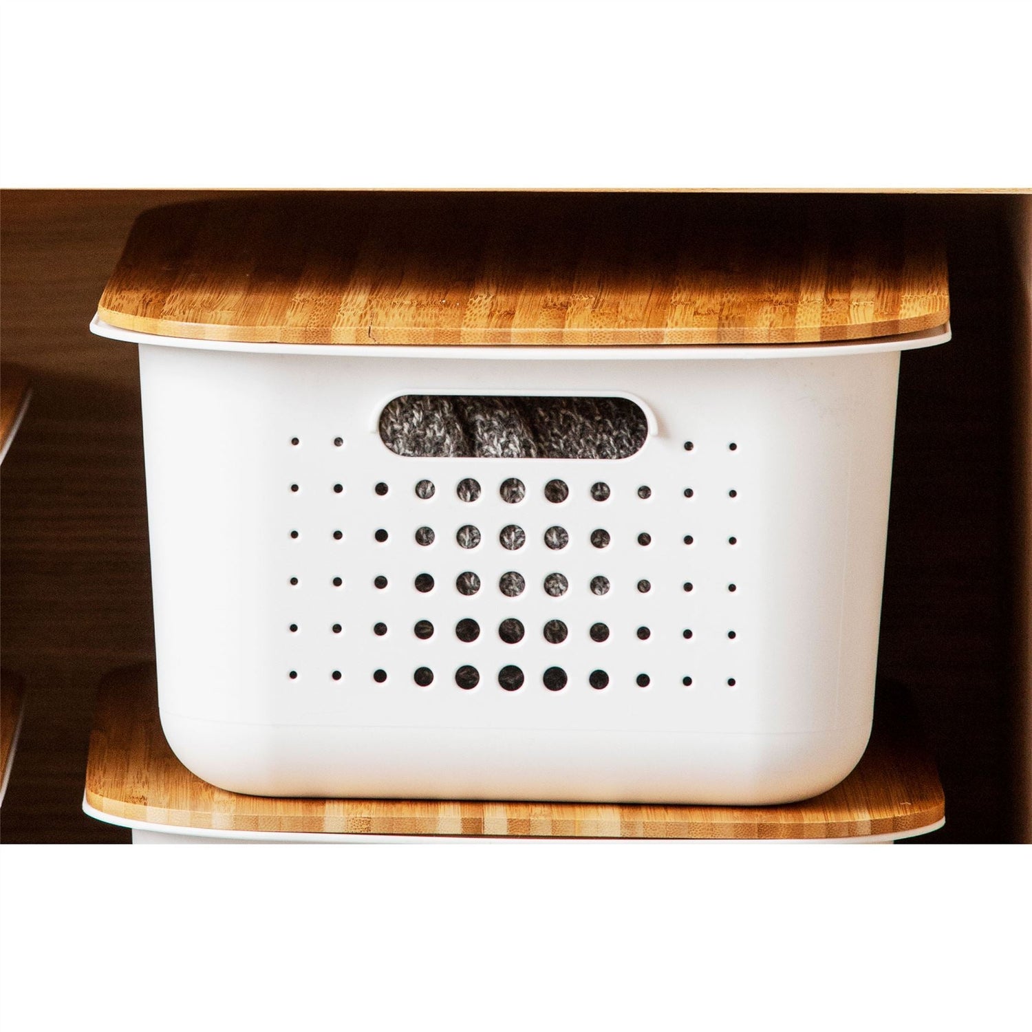 White SmartStore Basket - Medium - Not A Boring Box APFE