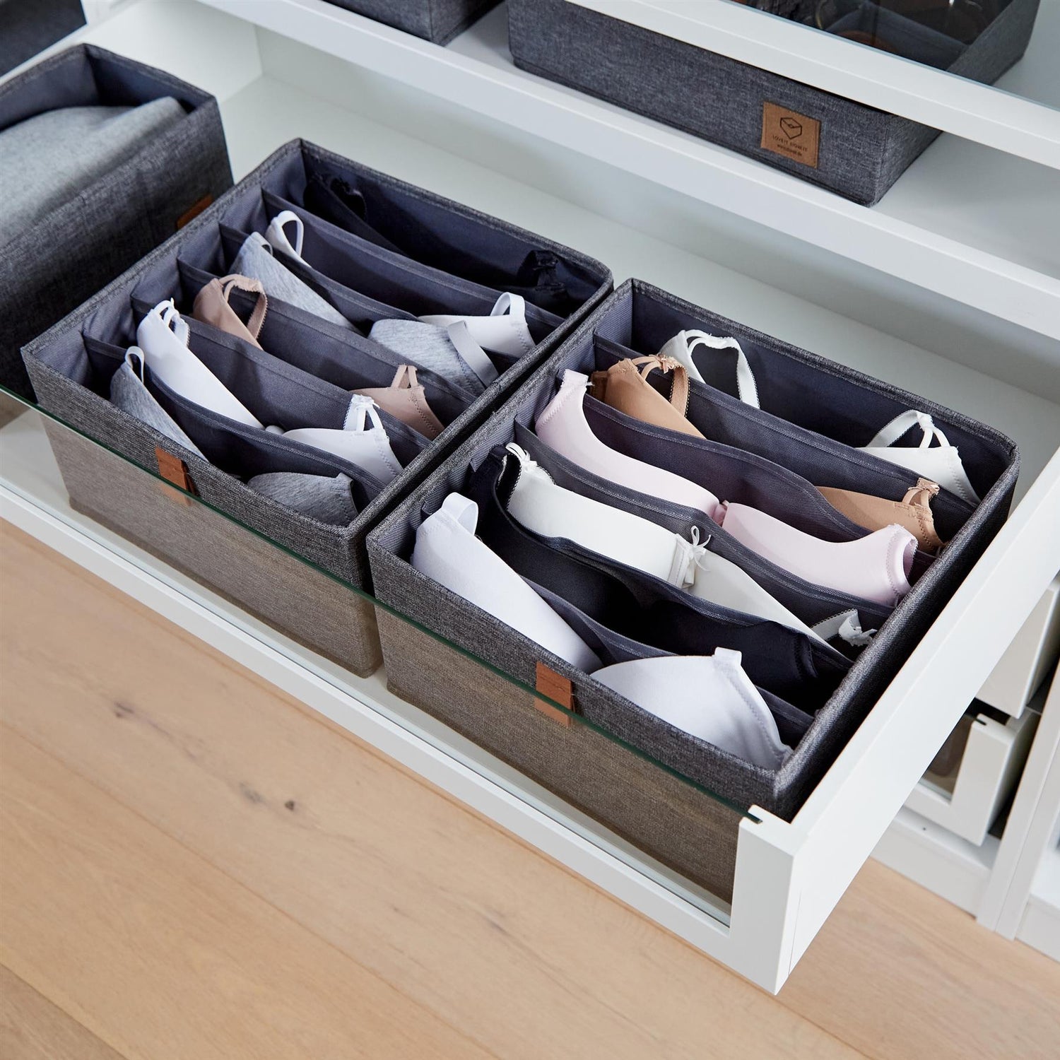 Set of 2 Drawer Organisers with 6 Compartments - Not A Boring Box APFE