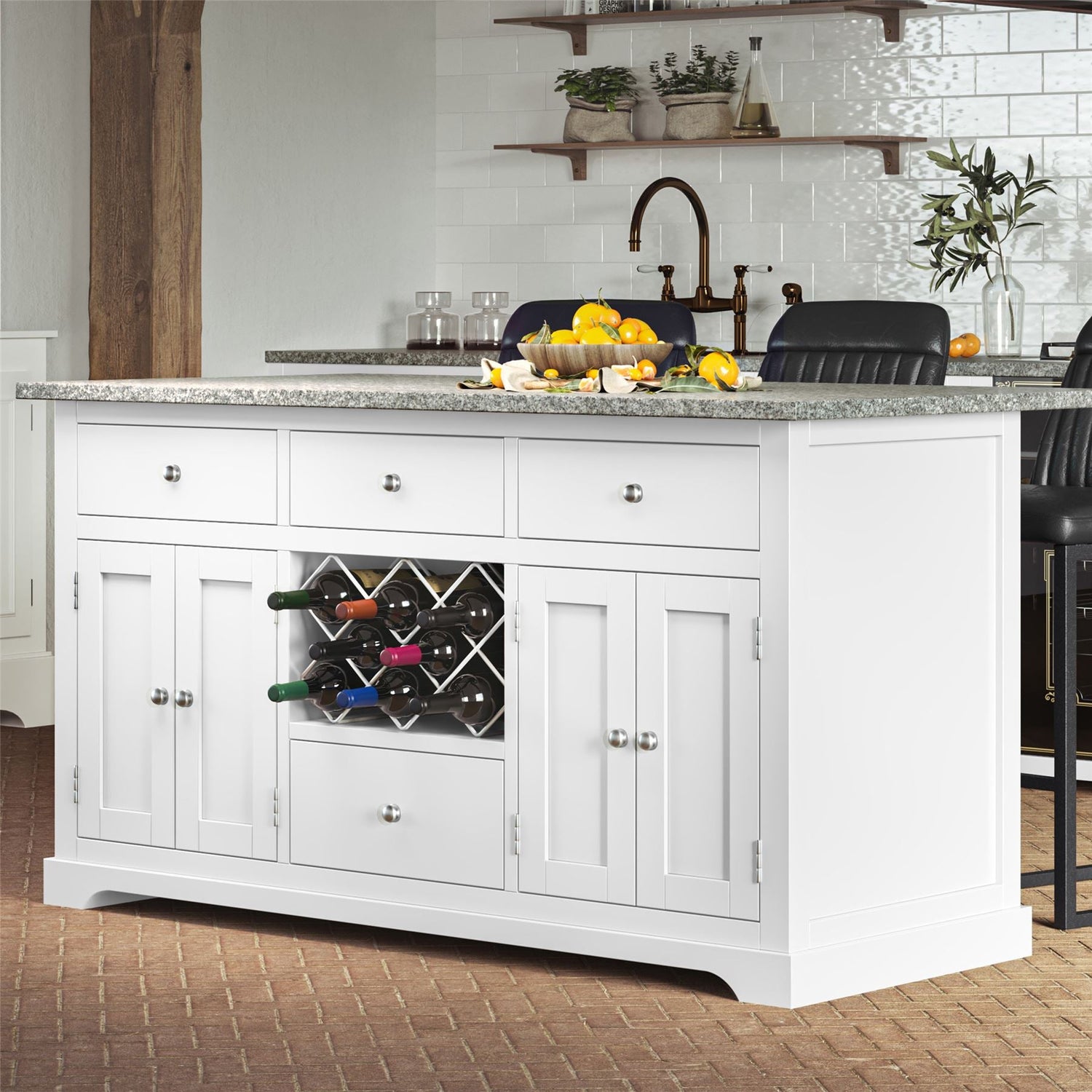 Kitchen Island - White - Not A Boring Box