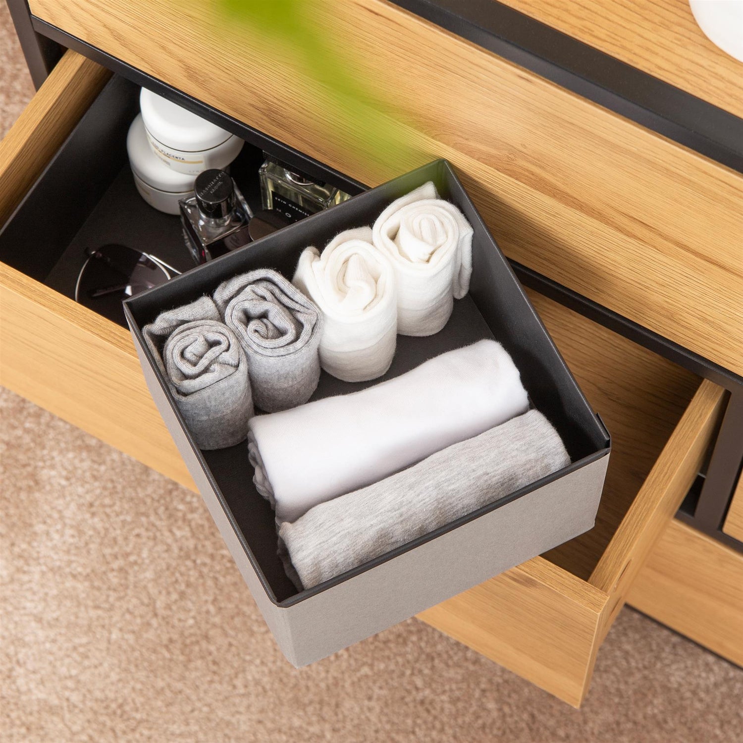 Fibreboard Drawer Organisers - Square - Not A Boring Box APFE