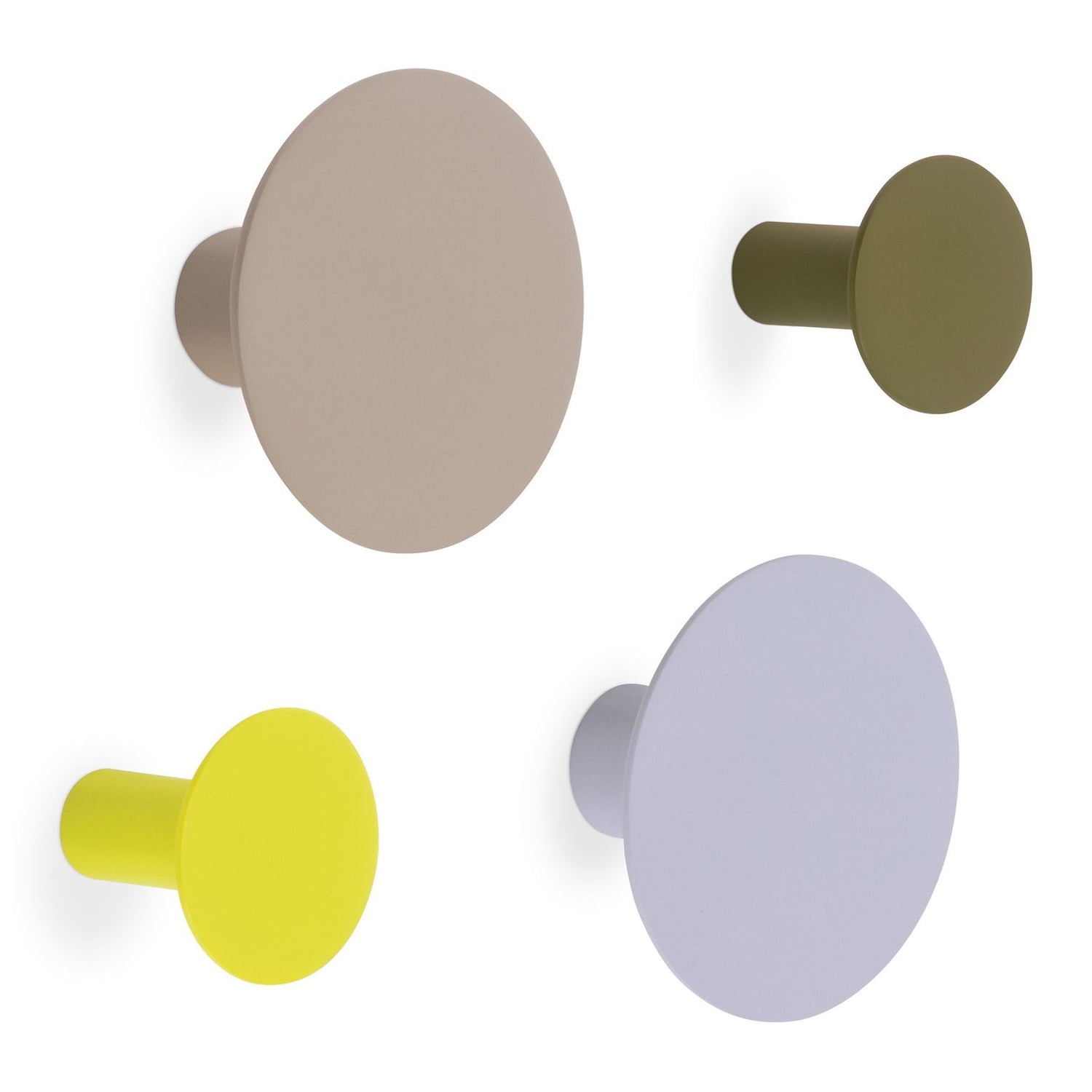 Set of 4 Round Wall Hooks - Not A Boring Box APFE