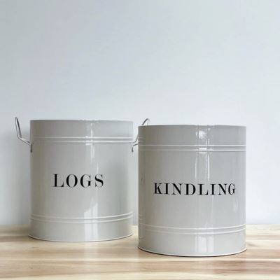 Log Bucket & Kindling Bucket Set - Not A Boring Box