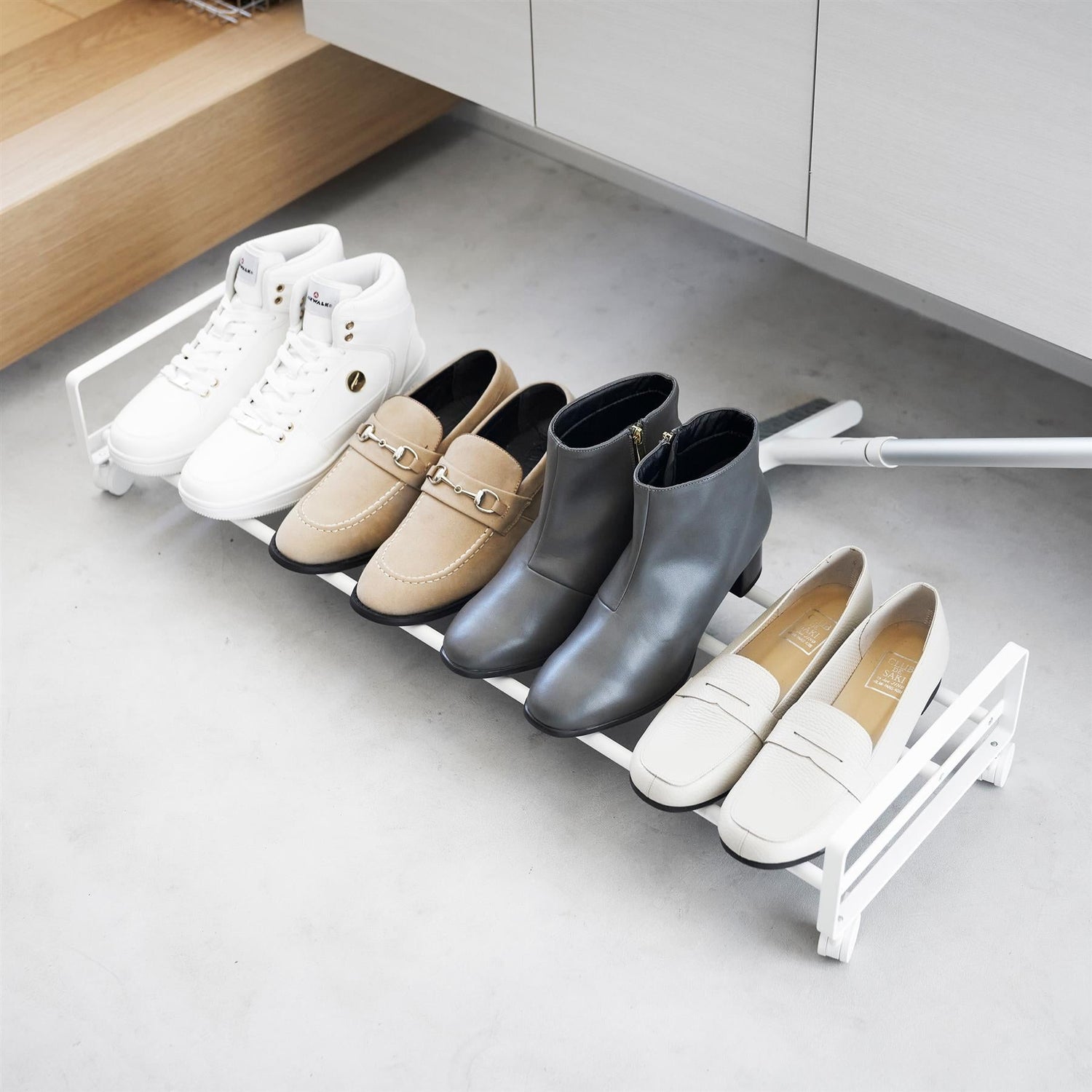 Compact Shoe Rack with Castors - Not A Boring Box APFE