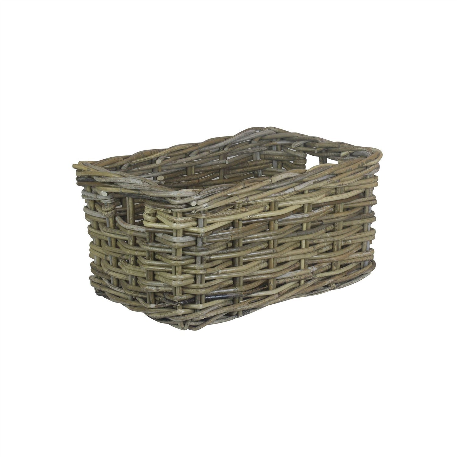 Rectangular Grey Rattan Pantry Basket - Medium - Not A Boring Box APFE