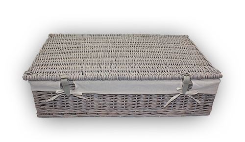 Underbed Storage Basket - Lined Willow - Not A Boring Box