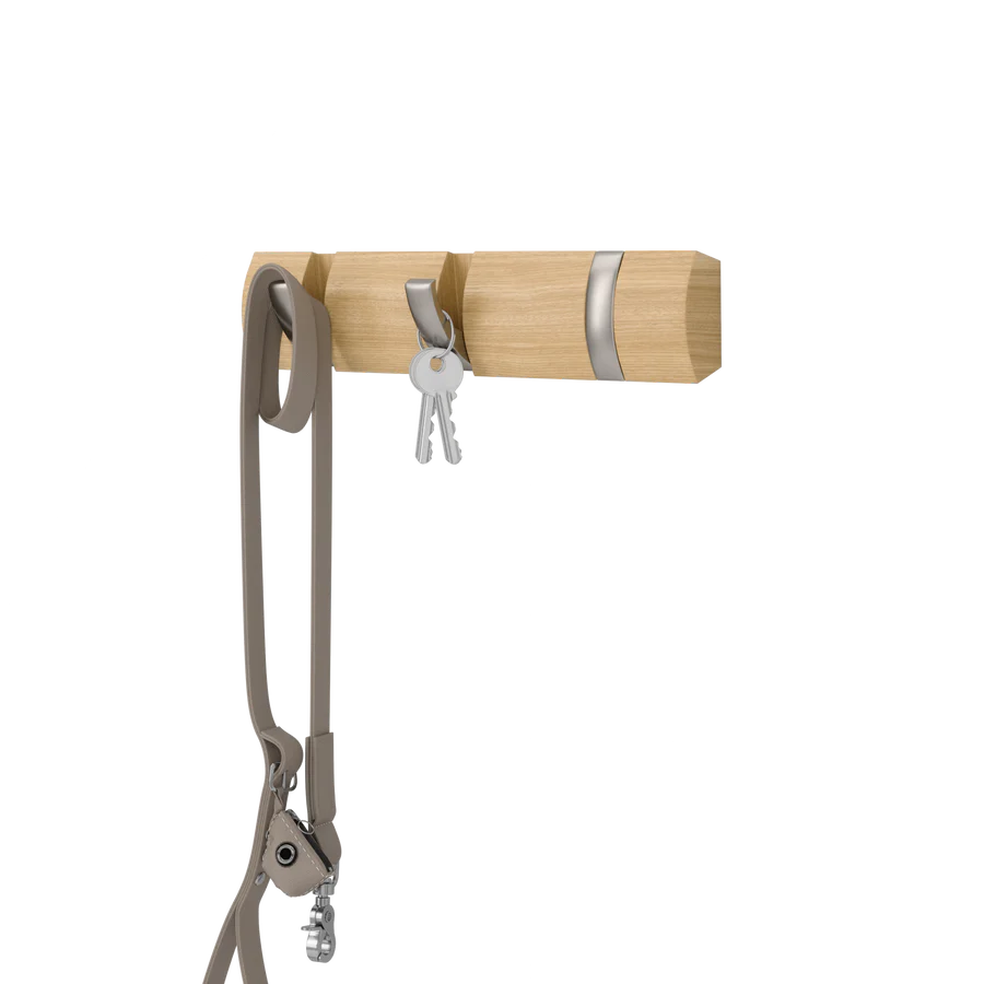 Flip Coat Hook Mini - Natural Light Wood - Not A Boring Box