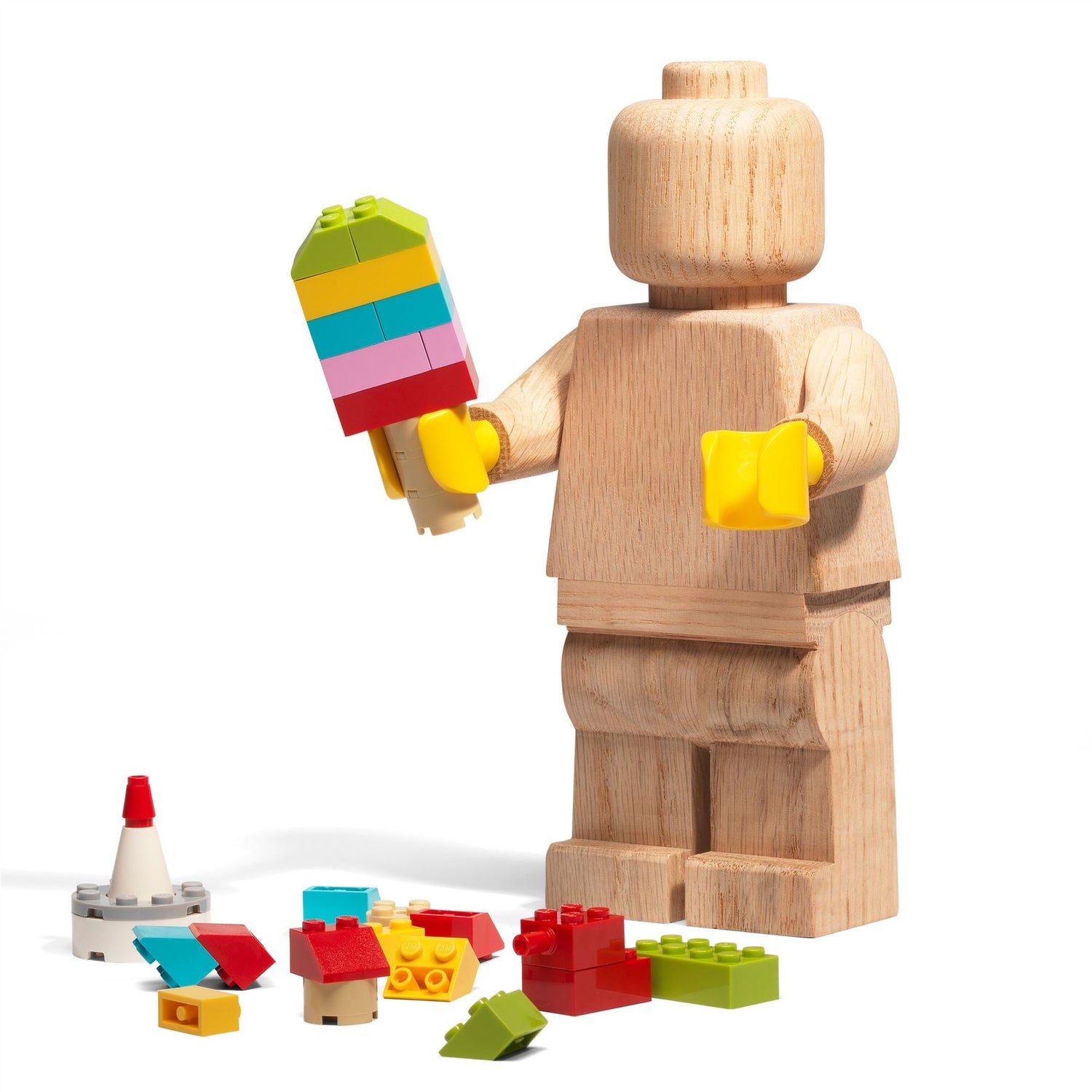 Upscaled Wooden Lego Minifigure