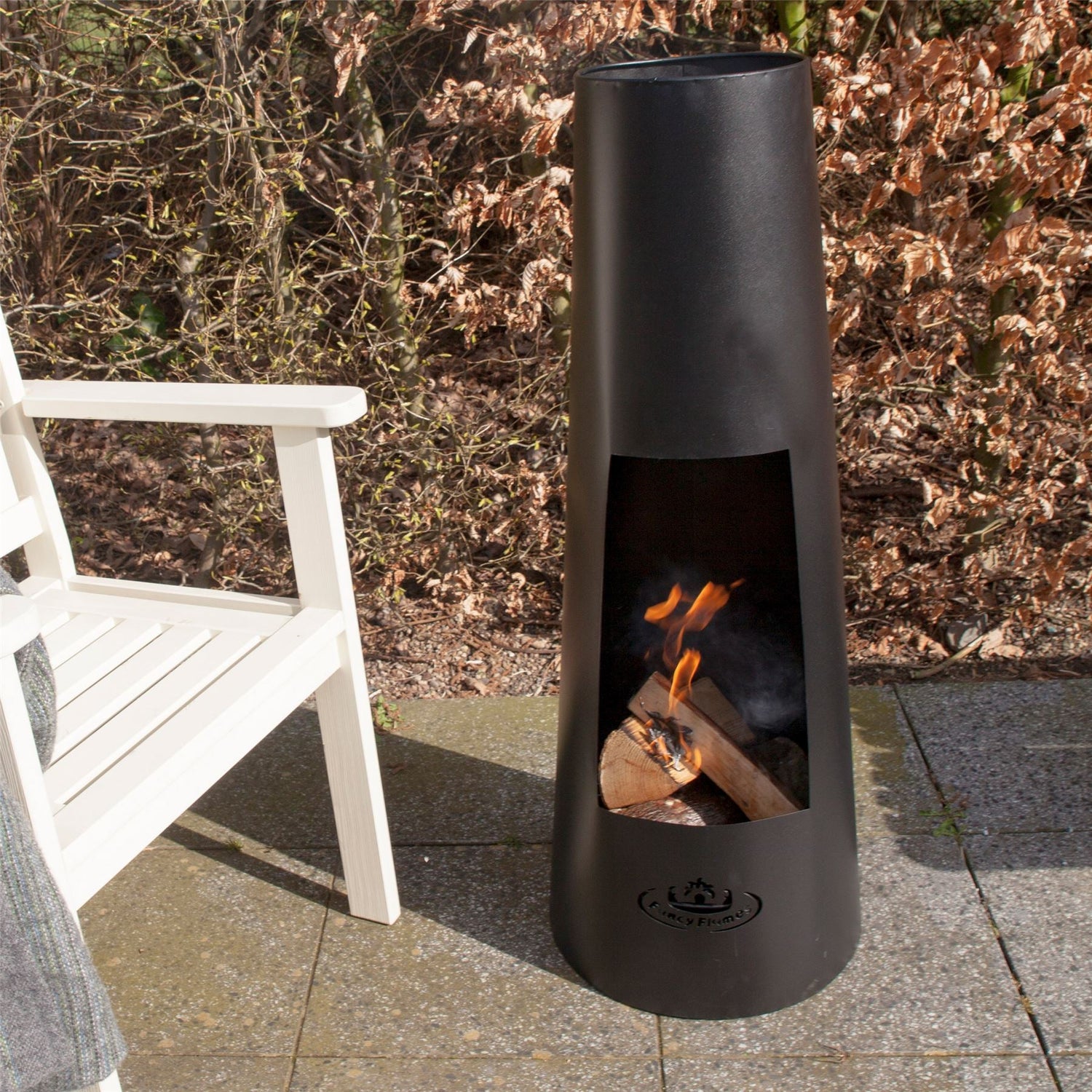 Tall Round Fire Bowl