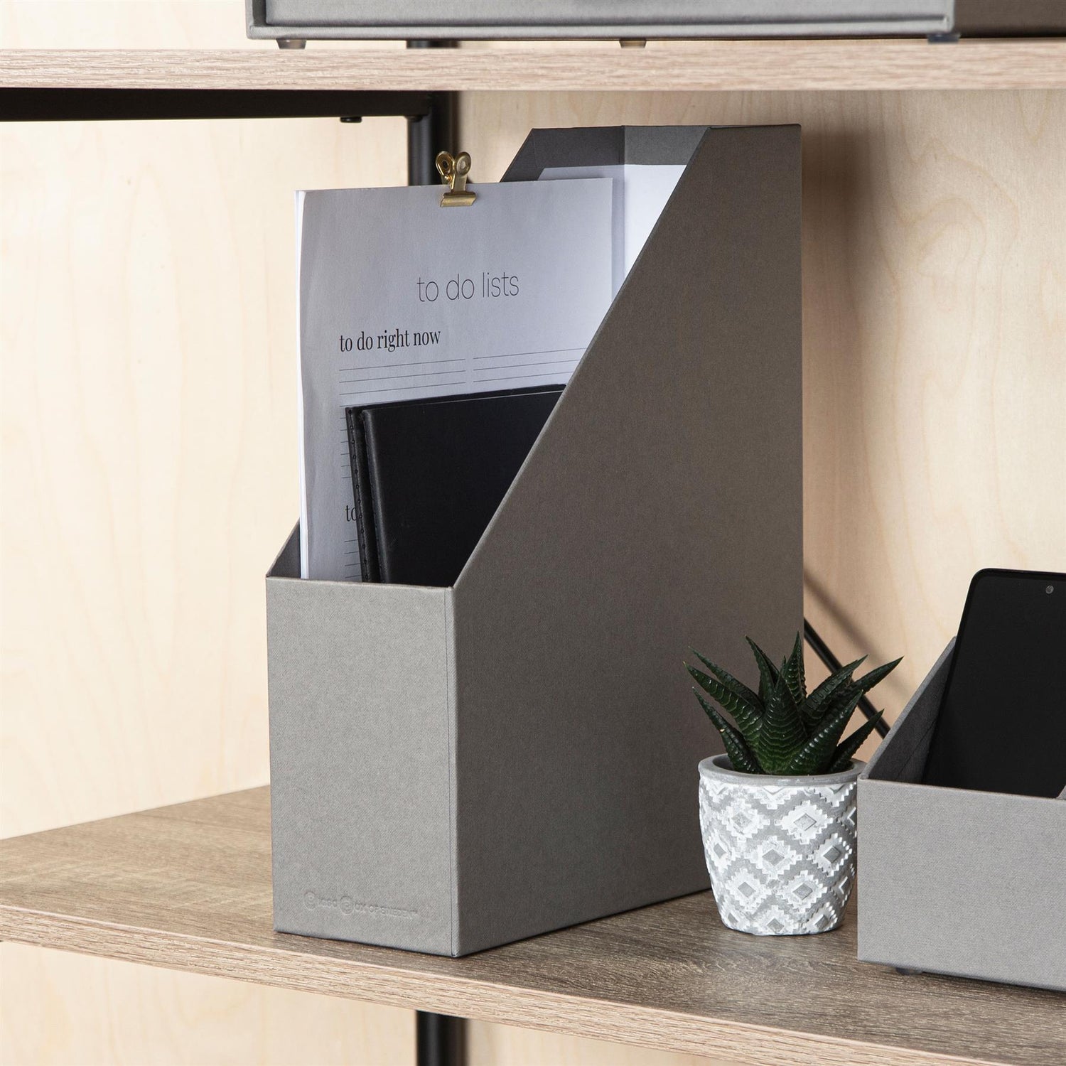 File and Magazine Box with Label Holder - Set of 6 - Not A Boring Box