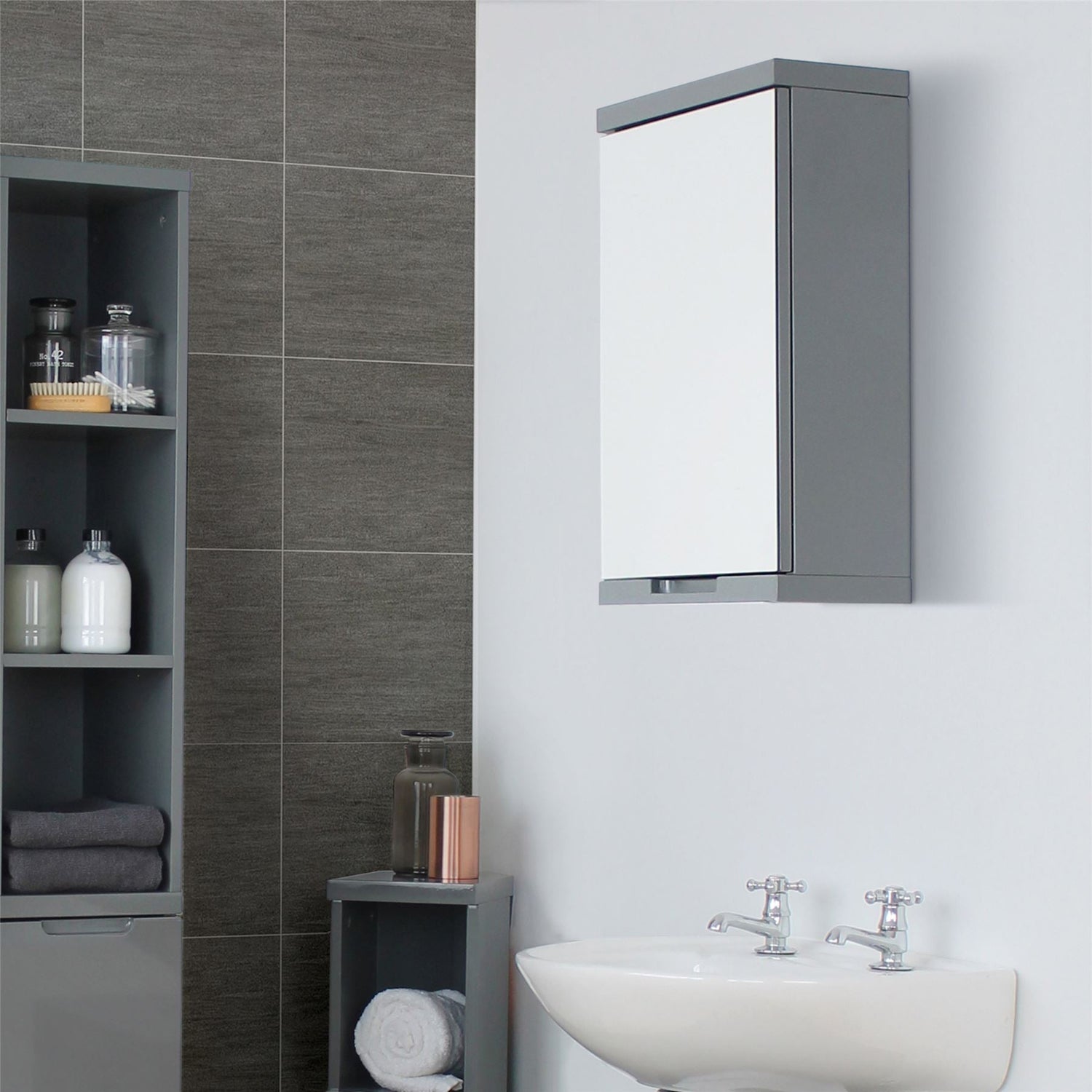 High Gloss Bathroom Mirror Cabinet - Not A Boring Box