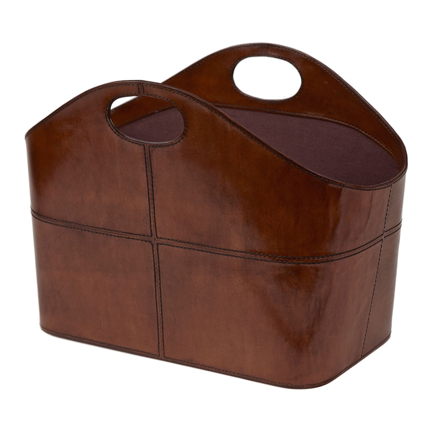 Leather Storage Basket - Curved - Not A Boring Box