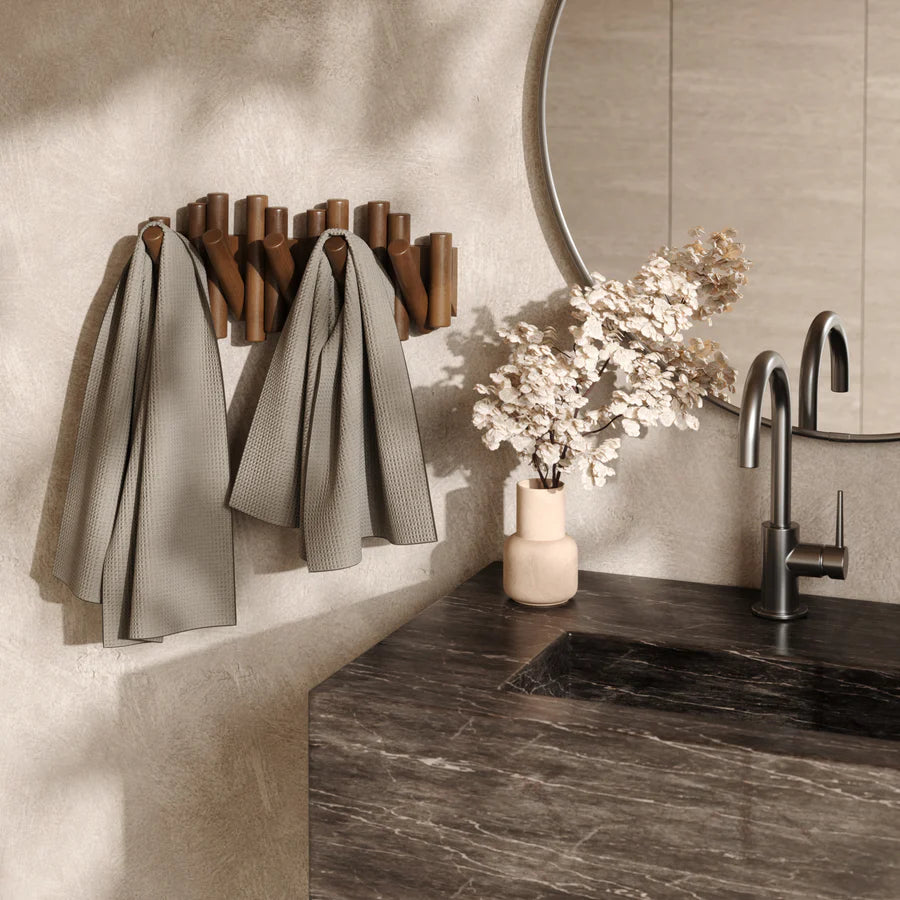 Picket Coat Hook Walnut Finish