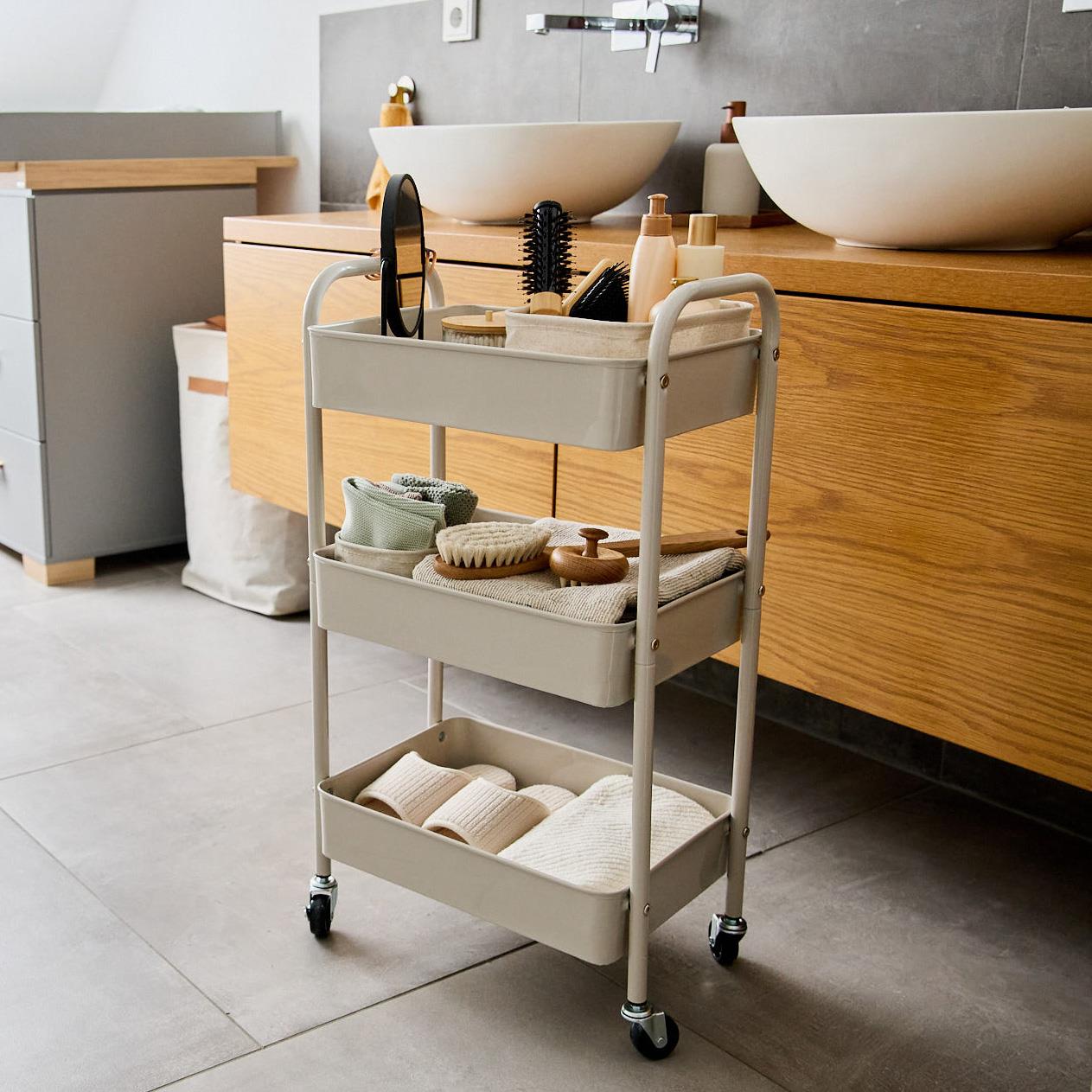 3 Tier Storage Trolley With Castors - Not A Boring Box