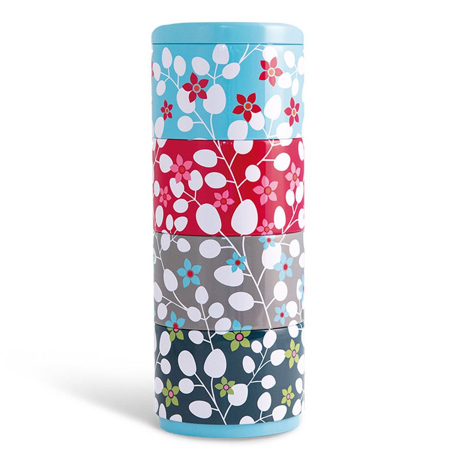 Stacking Storage Tins - Set of 4 - Not A Boring Box