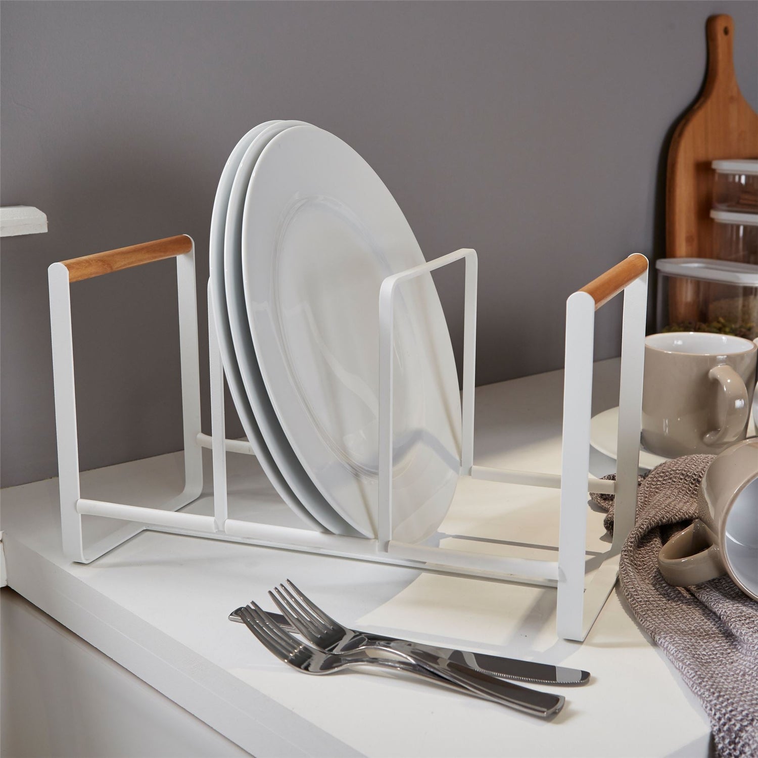 Scandi Triple Vertical Plate Rack