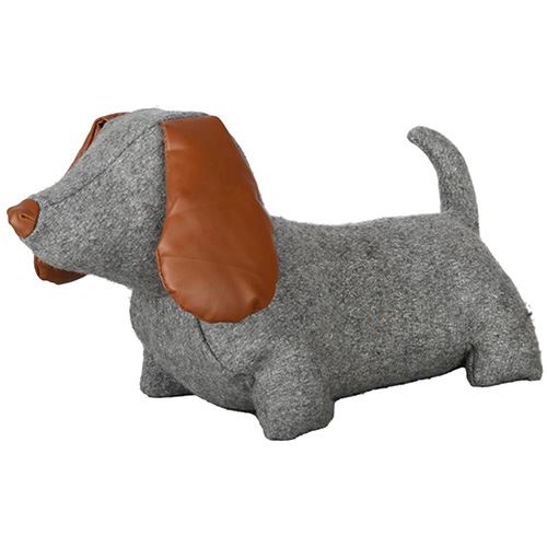 Felt & Faux Leather Doggy Doorstop - Not A Boring Box