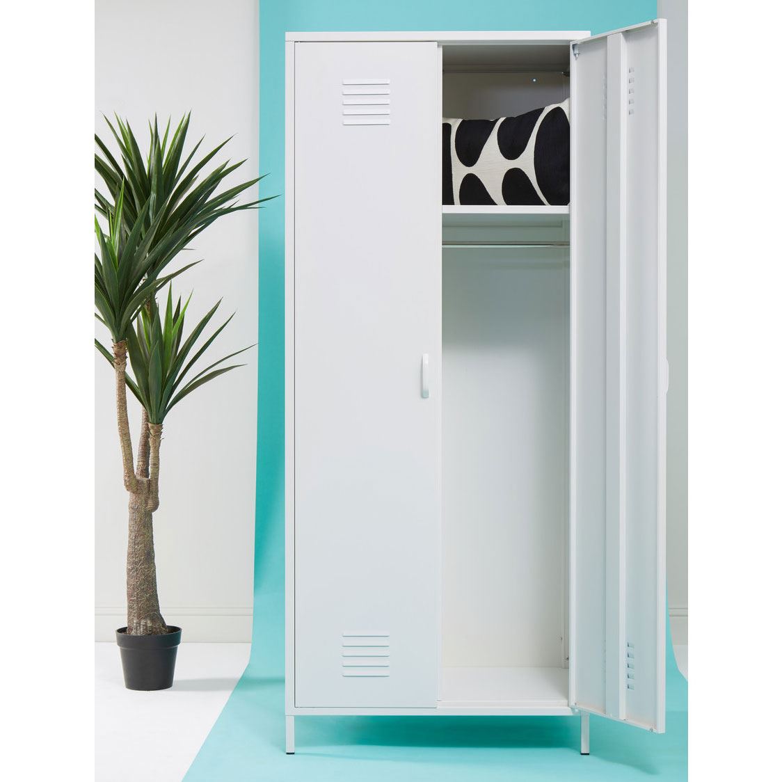 Two Door Retro Locker Wardrobe - Twin - Not A Boring Box