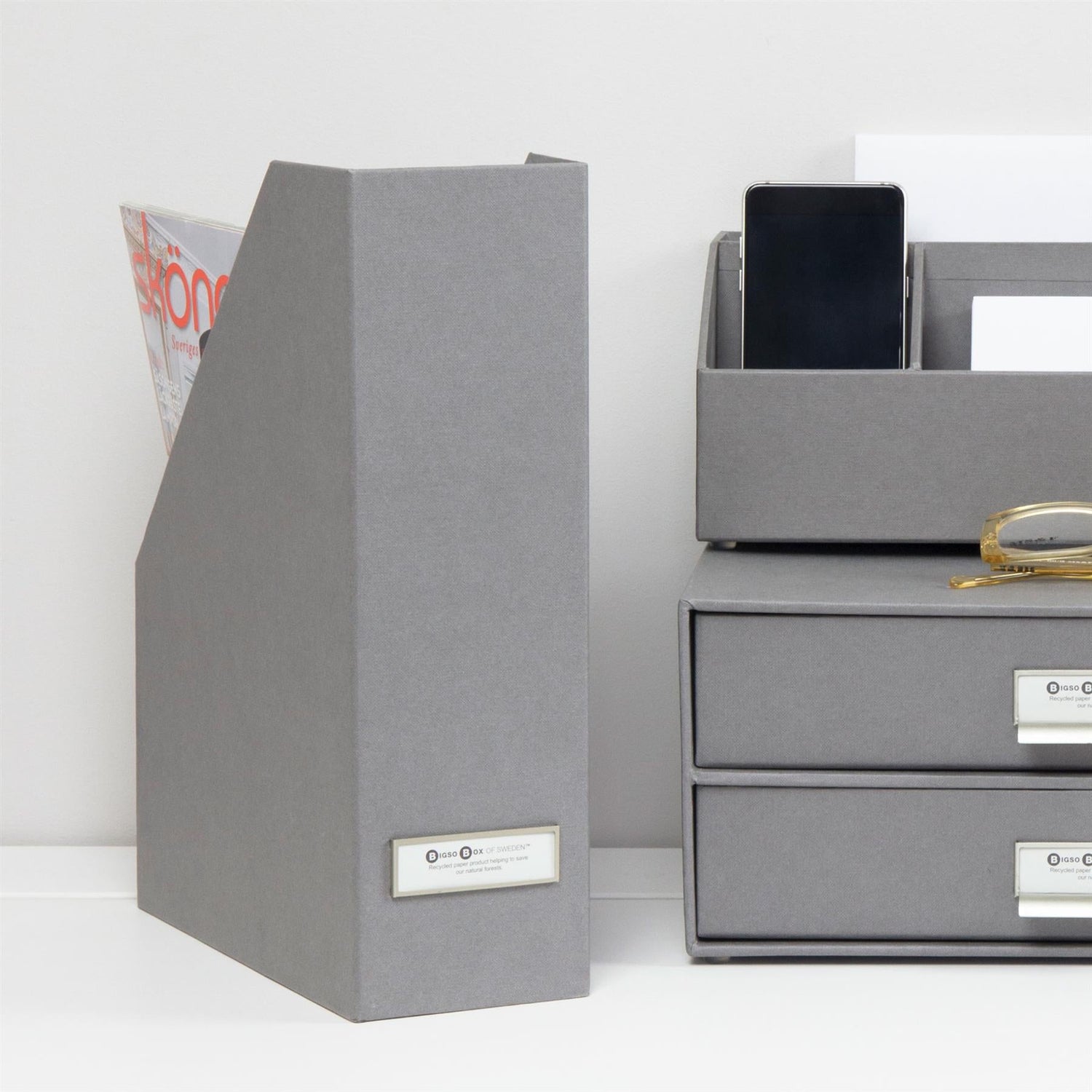 File & Magazine Box With Label Holder - Not A Boring Box